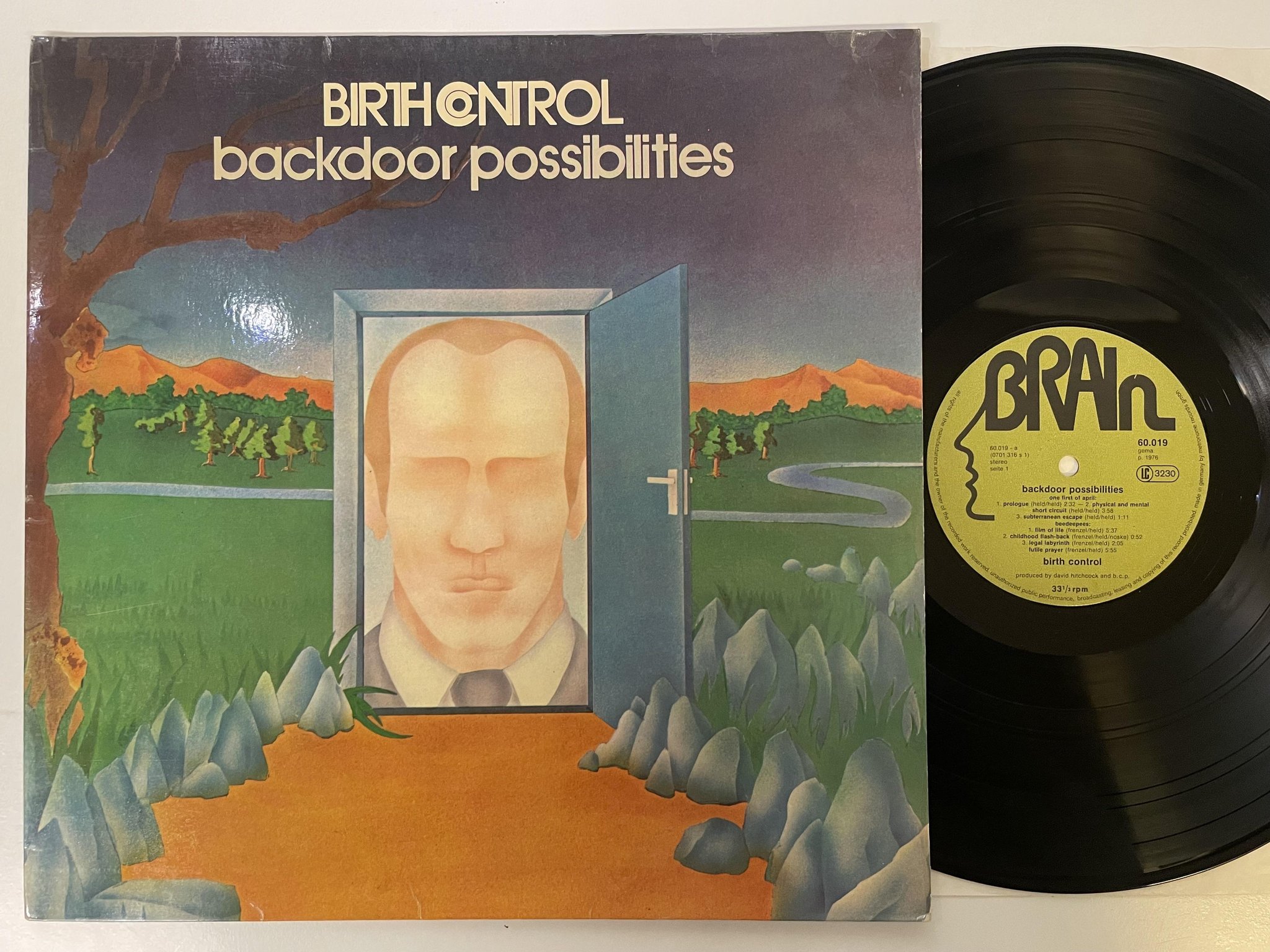 Omslagsbild för skivan BIRTH CONTROL backdoor possibillities LP -76 Ger BRAIN 60019 *** kraut ***