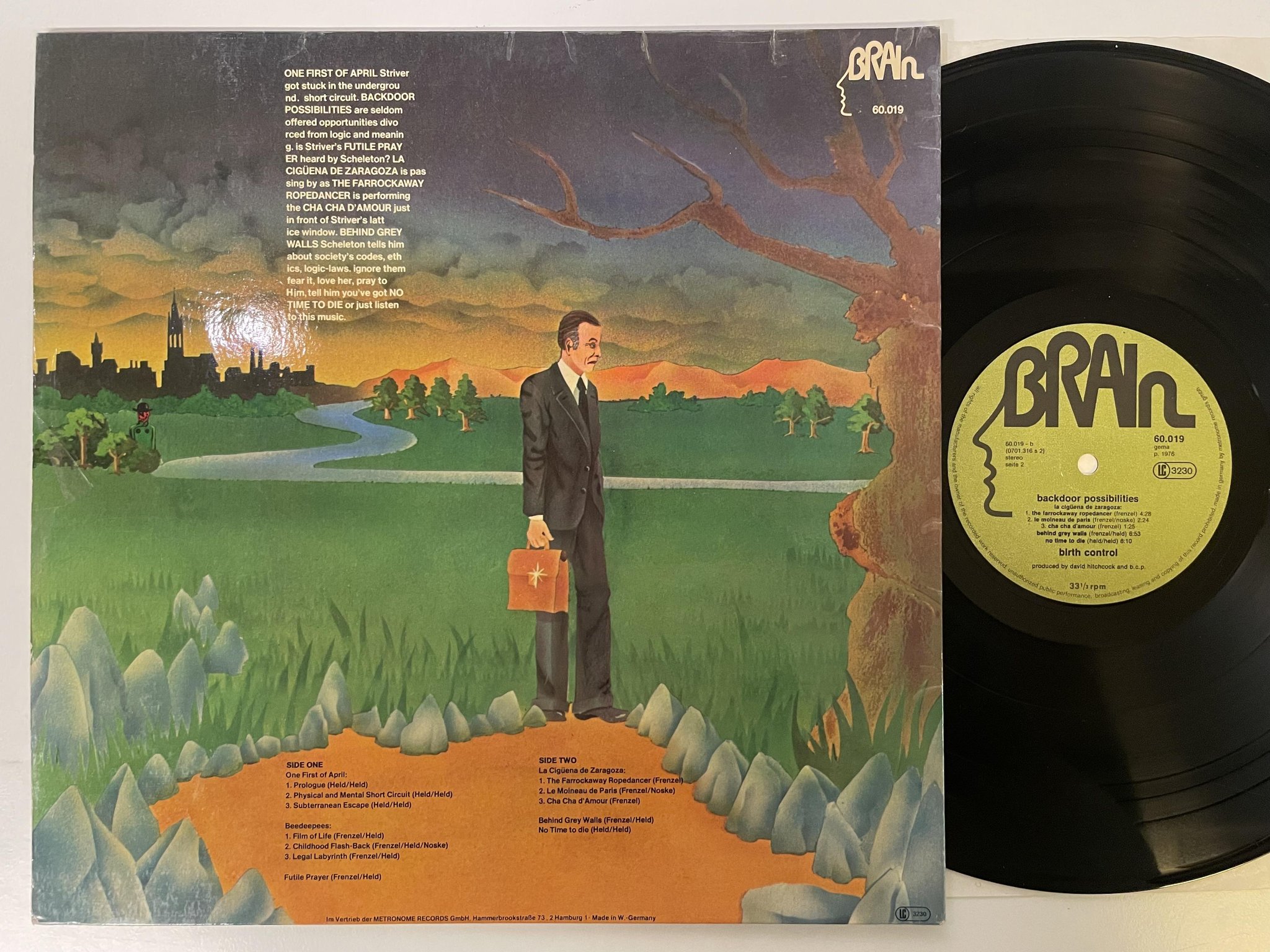 Omslagsbild för skivan BIRTH CONTROL backdoor possibillities LP -76 Ger BRAIN 60019 *** kraut ***