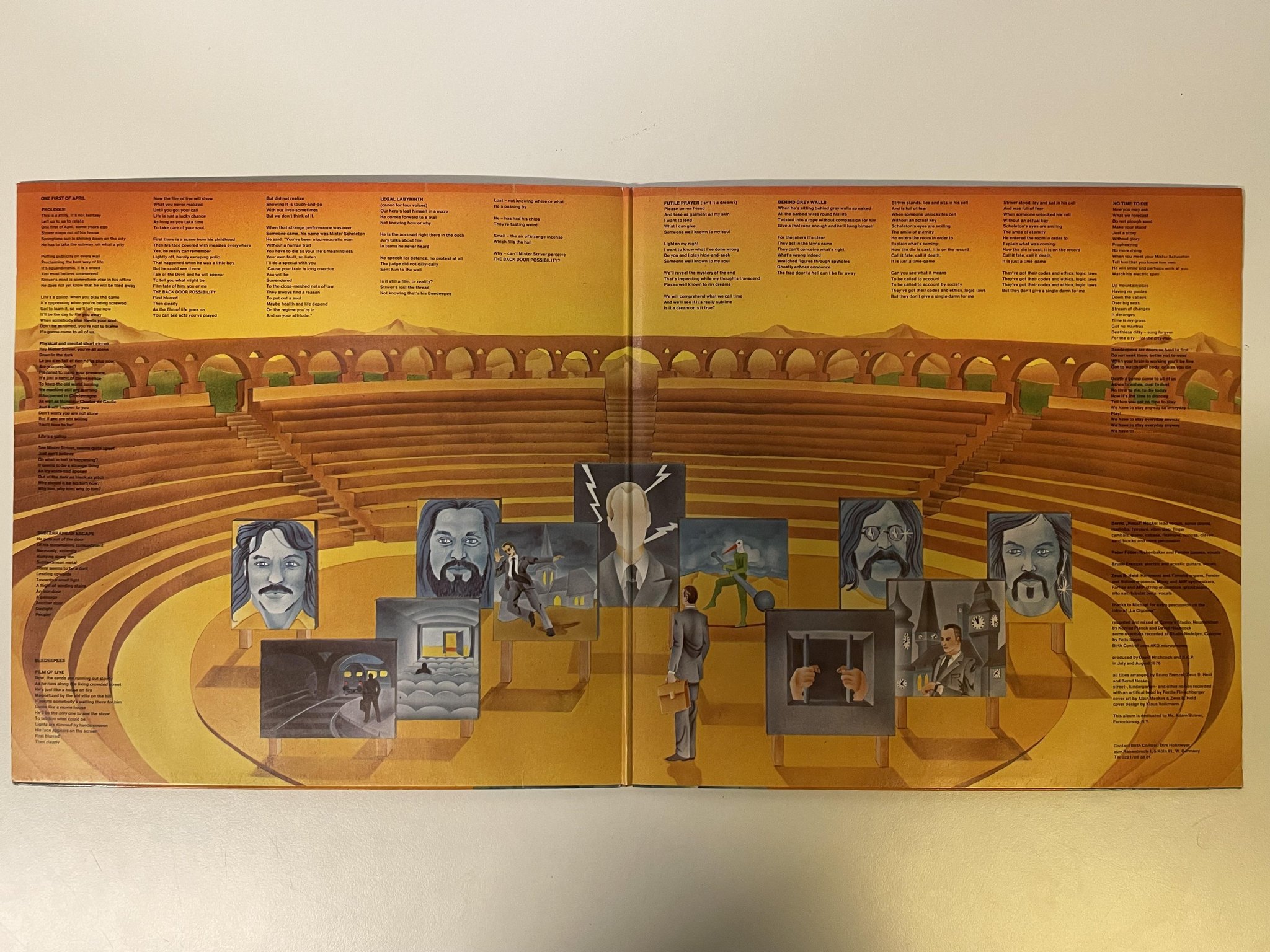 Omslagsbild för skivan BIRTH CONTROL backdoor possibillities LP -76 Ger BRAIN 60019 *** kraut ***