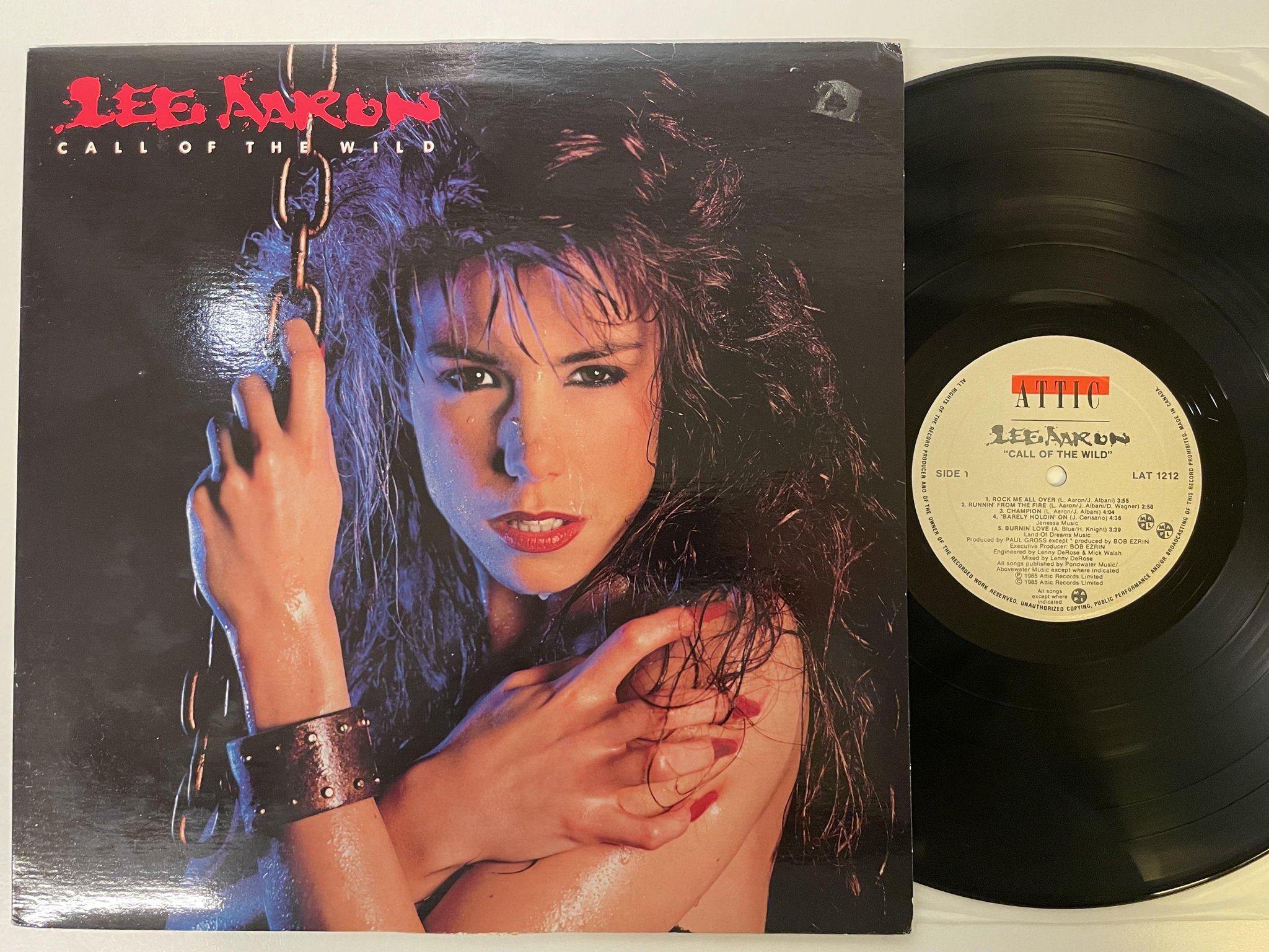 Omslagsbild för skivan LEE AARON Call Of The Wild LP -85 Can ATTIC LAT 1212