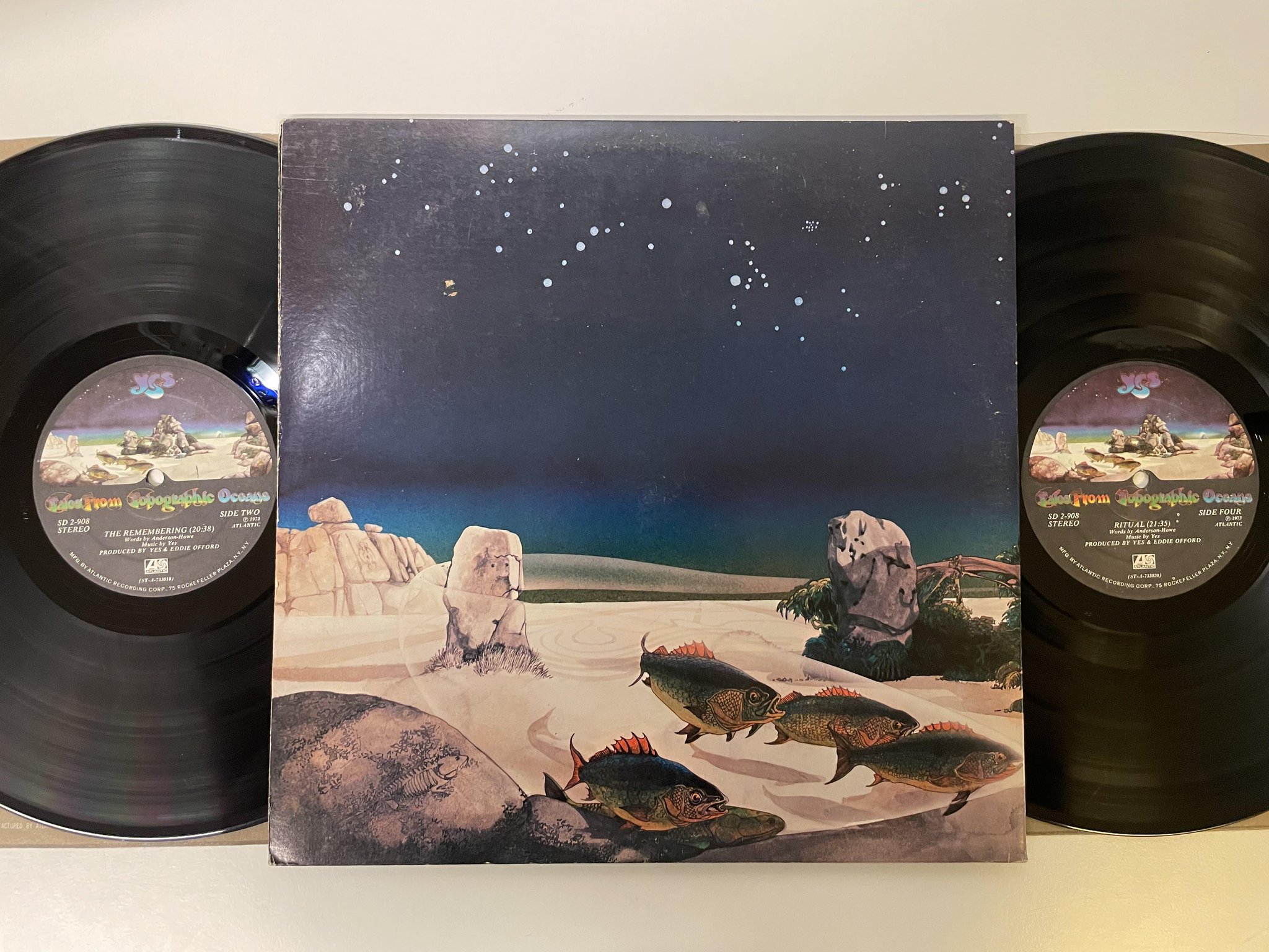 Omslagsbild för skivan YES tales from topographic oceans 2xLP -73 US ATLANTIC SD2-908