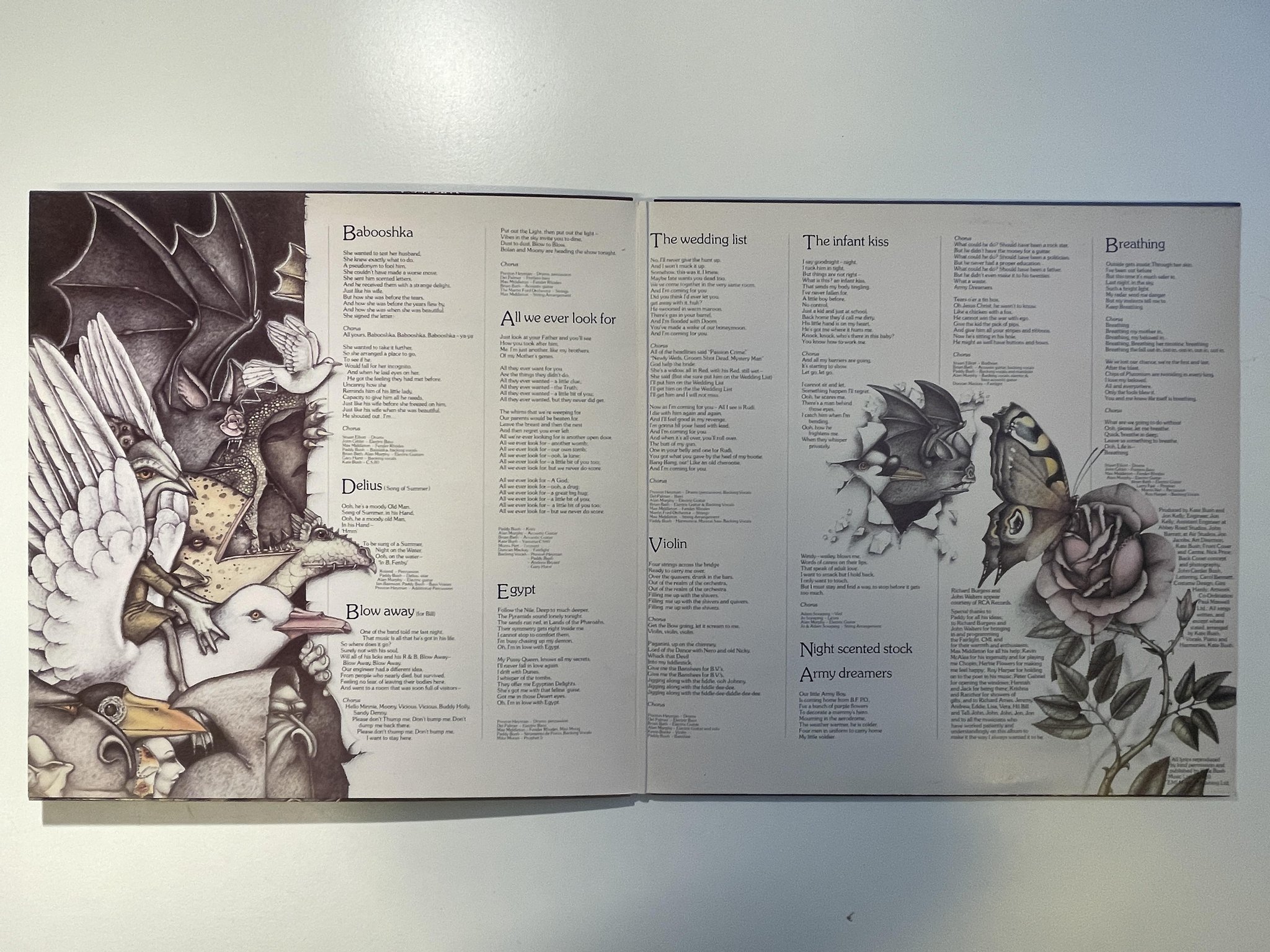 Omslagsbild för skivan KATE BUSH never for ever LP -80 ncb EMI 7C 064-07339