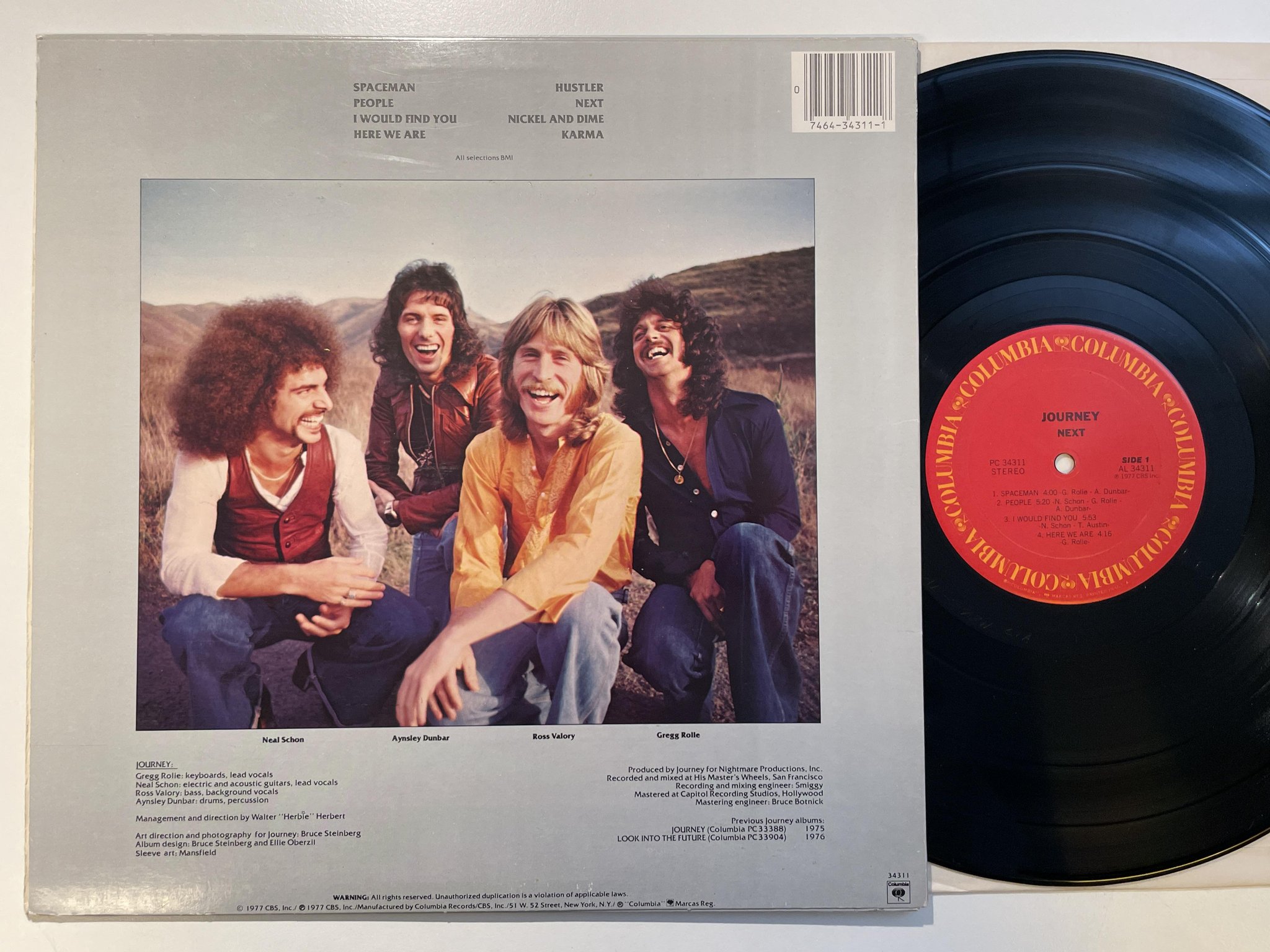 Omslagsbild för skivan JOURNEY next LP -77 US COLUMBIA PC 34311