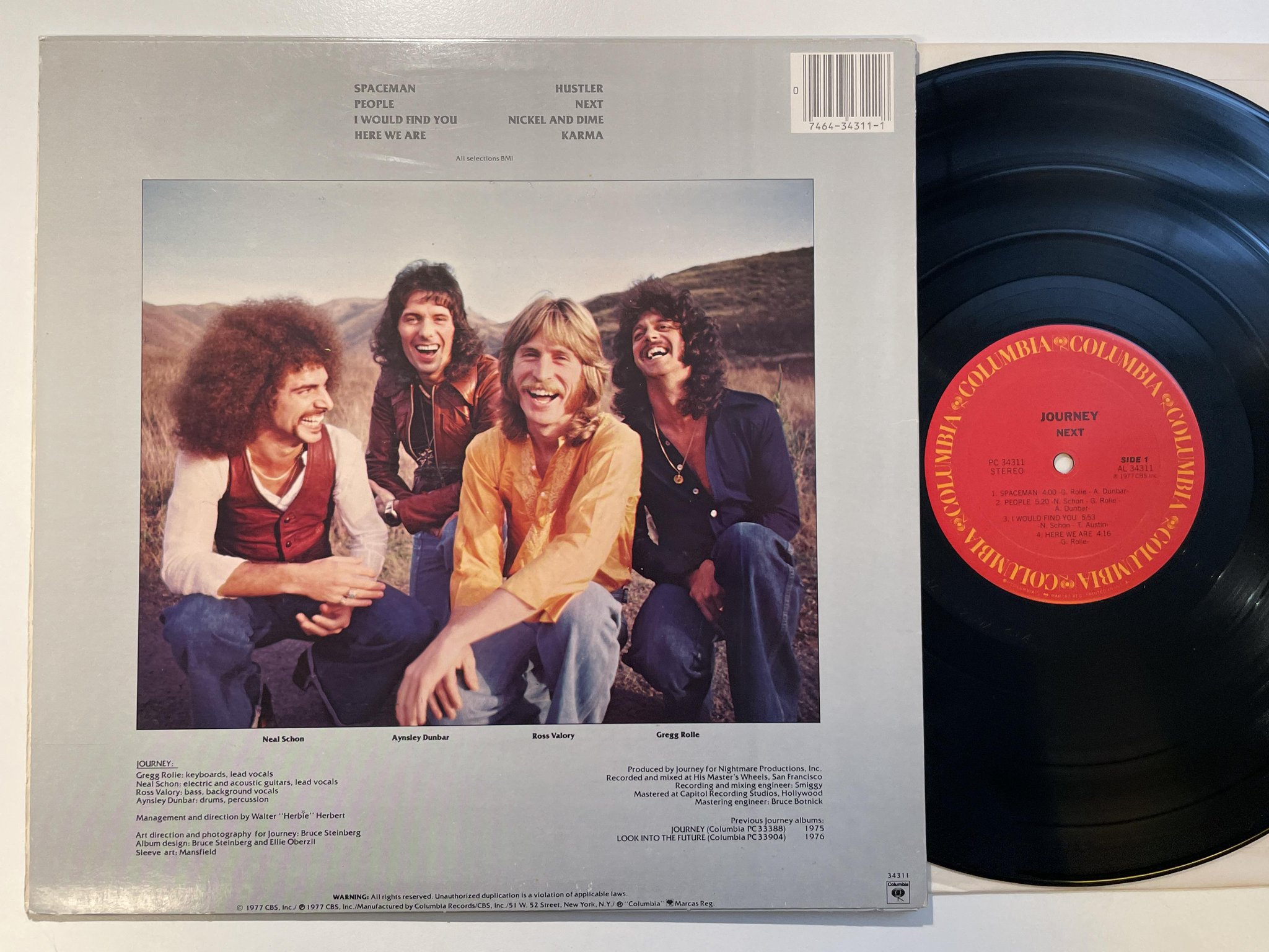 Omslagsbild för skivan JOURNEY next LP -77 US COLUMBIA PC 34311