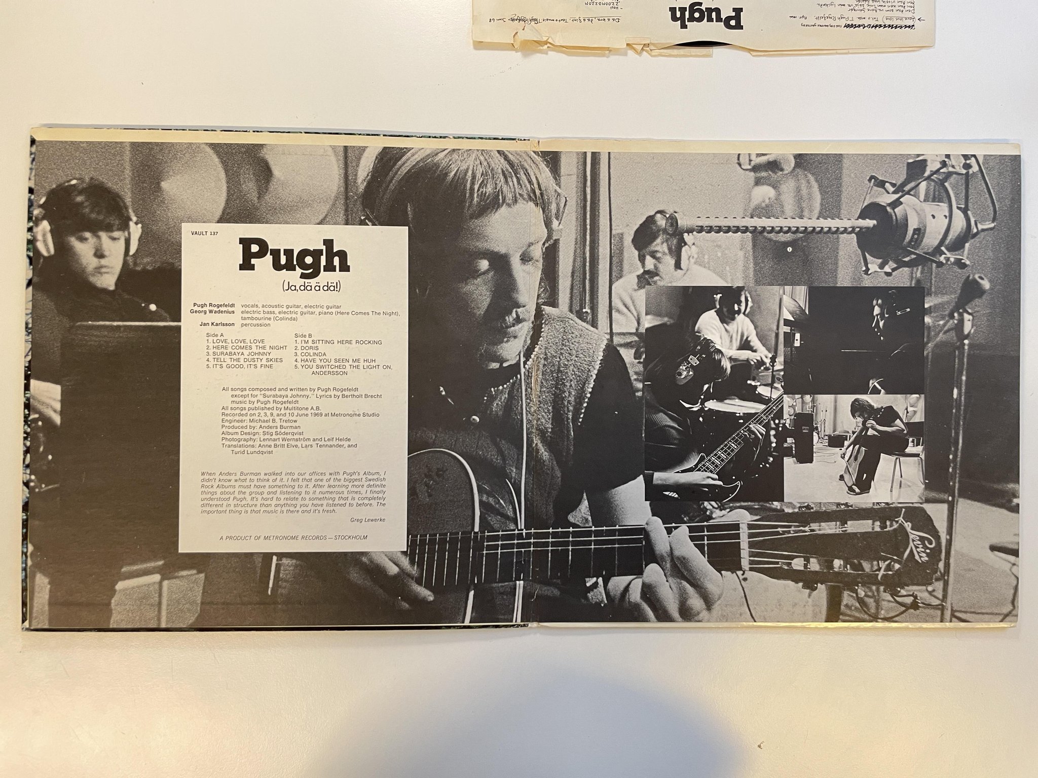 Omslagsbild för skivan PUGH ja da a da LP -70 US VAULT SLP-137