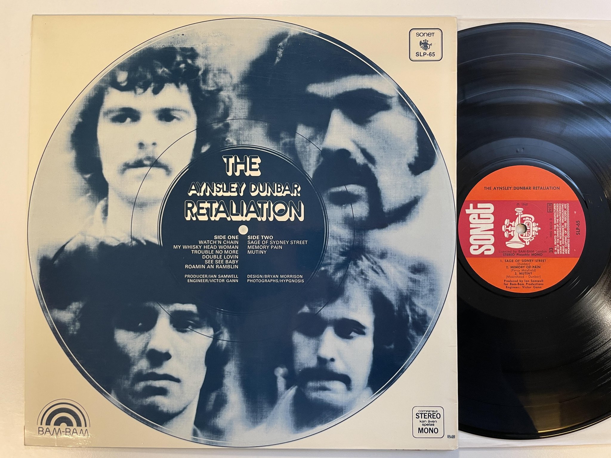 Omslagsbild för skivan THE AYNSLEY DUNBAR RETALIATION s/t LP -68 ncb SONET SLP-65