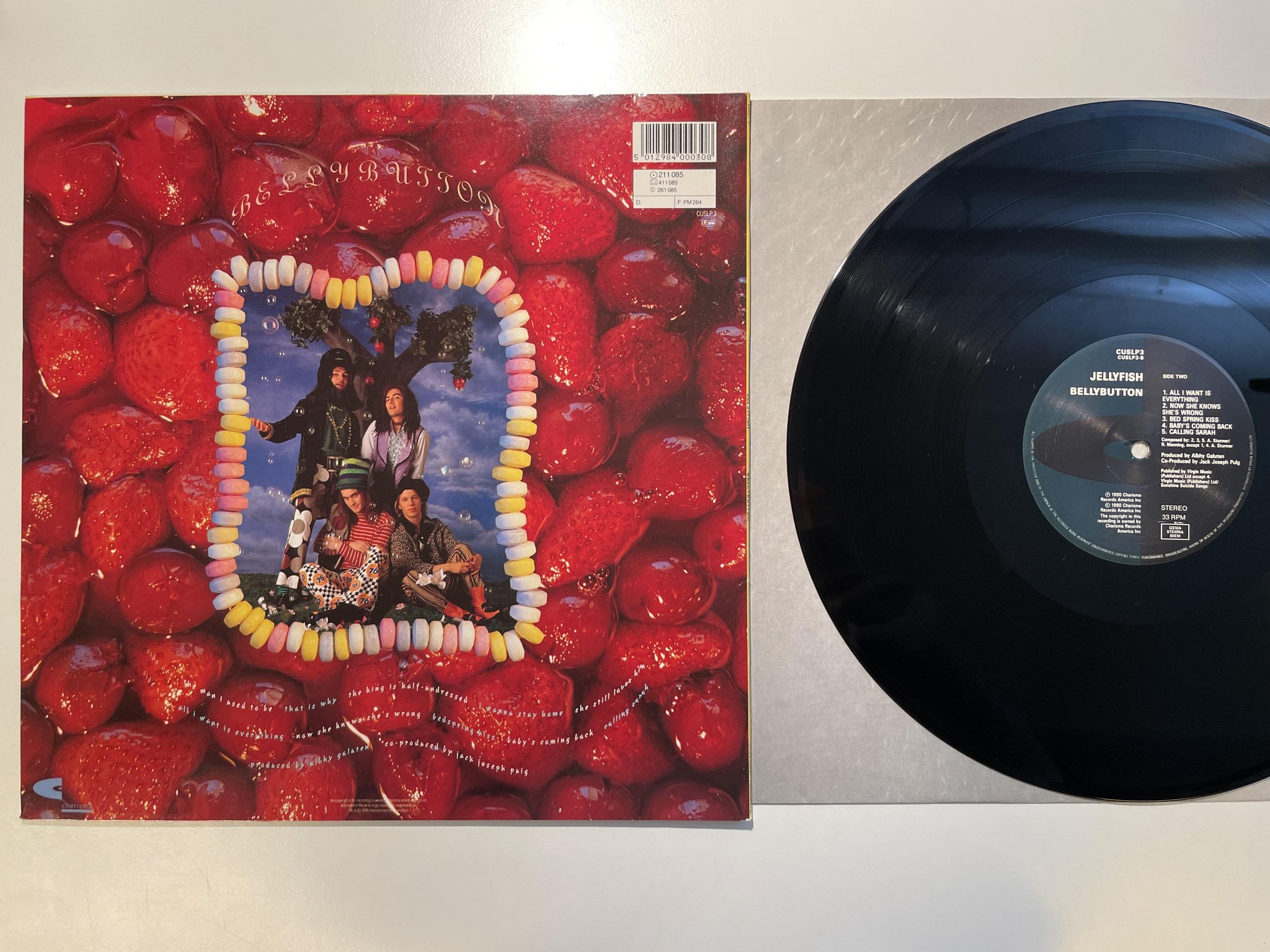 Omslagsbild för skivan JELLYFISH bellybutton LP -90 Ger CHARISMA CUSLP3