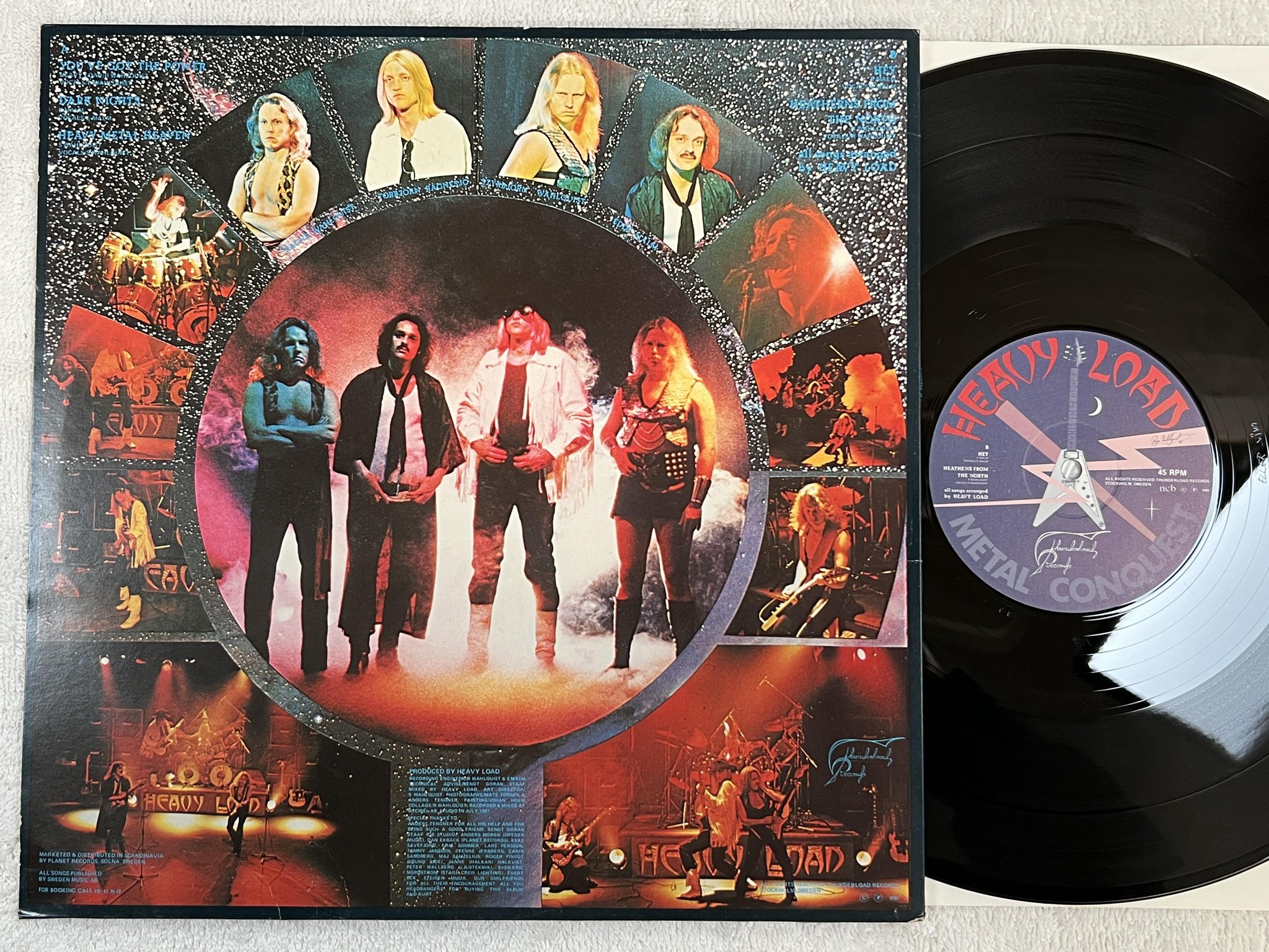 Omslagsbild för skivan HEAVY LOAD Metal Conquest 12"ep -81 THUNDERLOAD TMP 811 *** POSTER ***