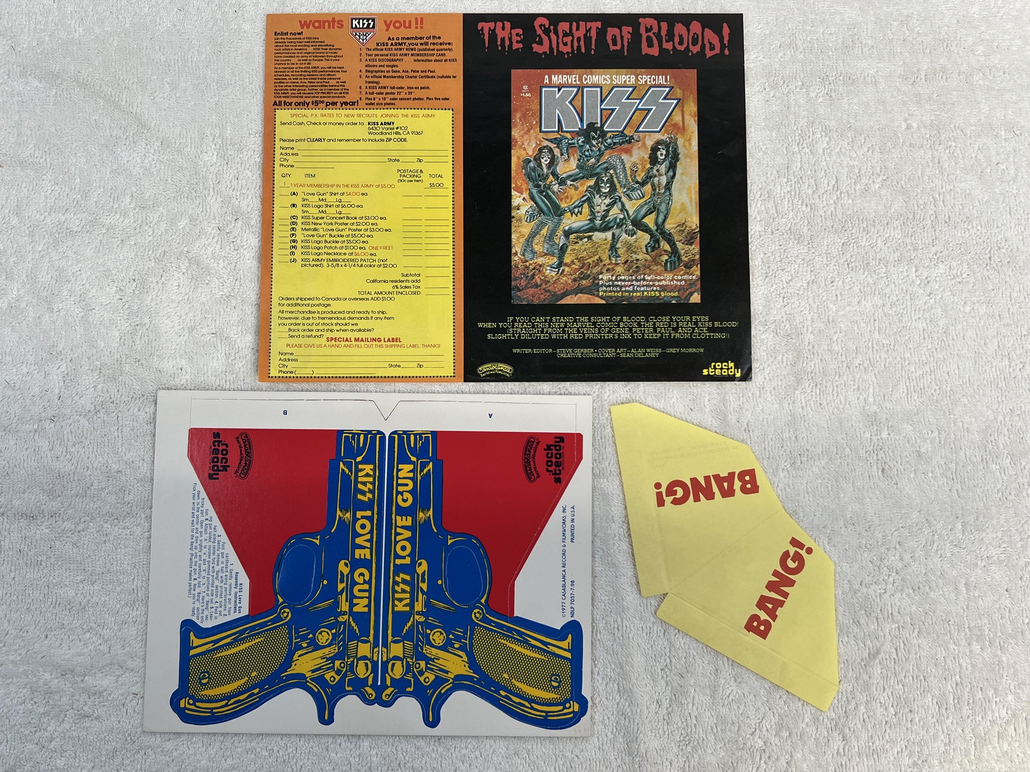 Omslagsbild för skivan KISS love gun LP -77 US casablanca NBLP 7057 *** complete w/ all inserts ***