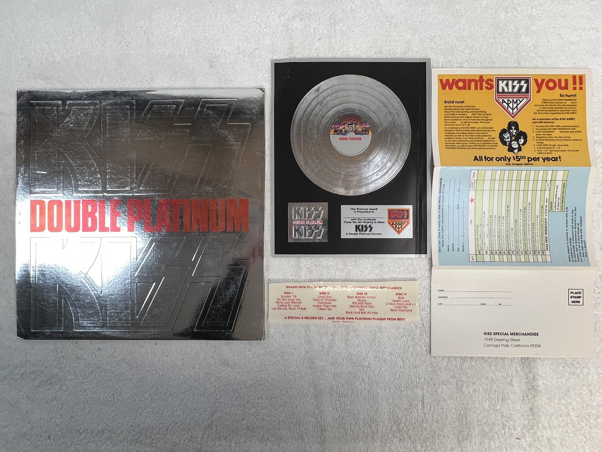 Omslagsbild för skivan KISS Double Platinum 2xLP -78 US CASABLANCA NBLP 7100-2