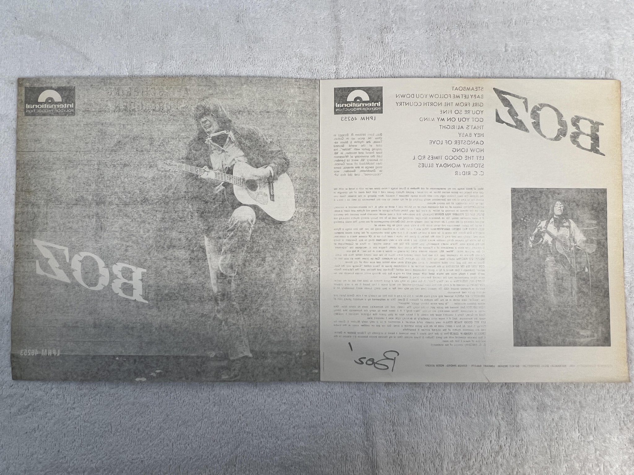 Omslagsbild för skivan BOZ SCAGGS boz LP -66 Swe POLYDOR LPHM 46253 *** RARE ***