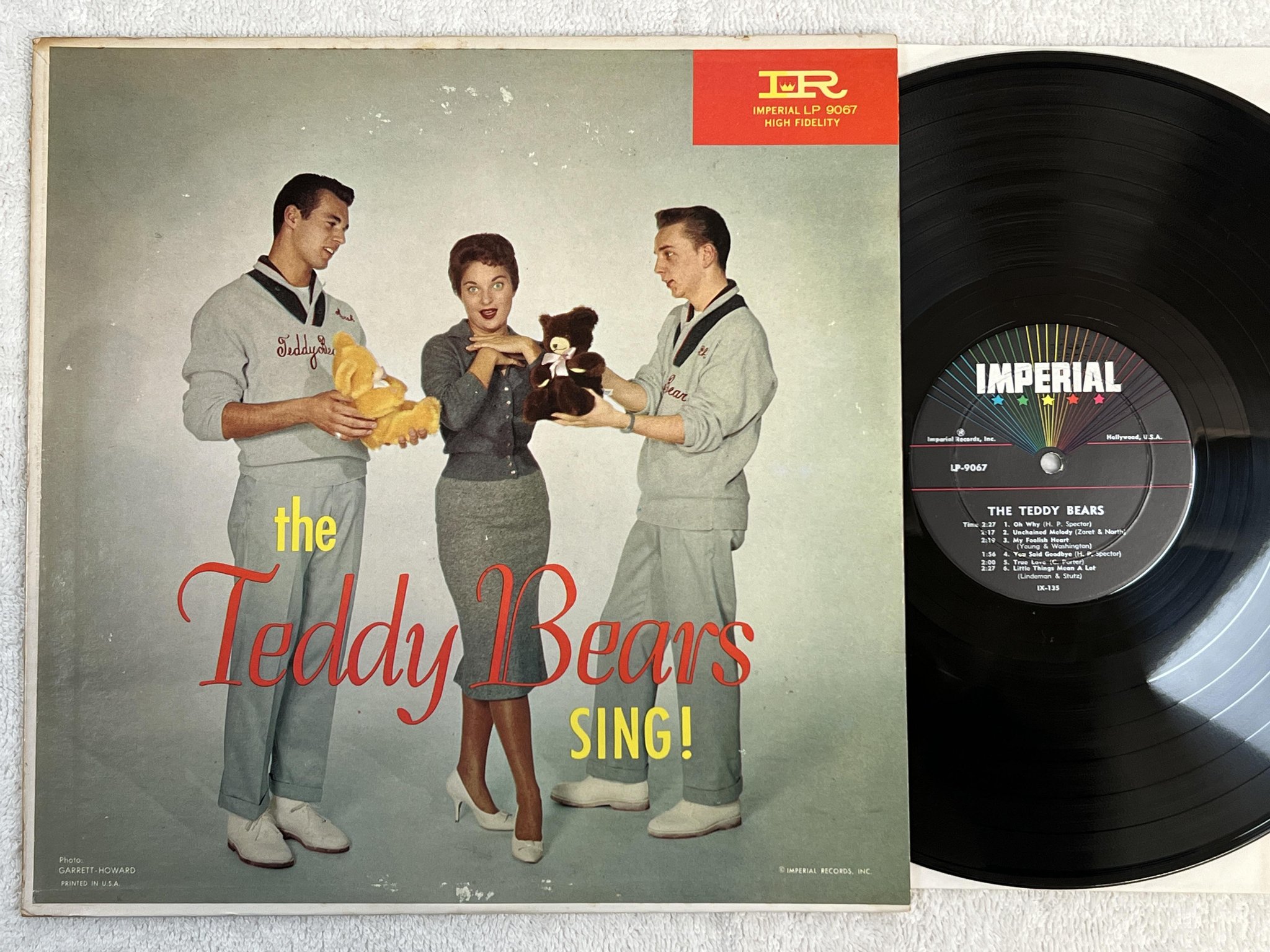 Omslagsbild för skivan THE TEDDY BEARS The Teddy Bears Sing! LP -59 US imperial LP-9067 ** RARE ORIG **
