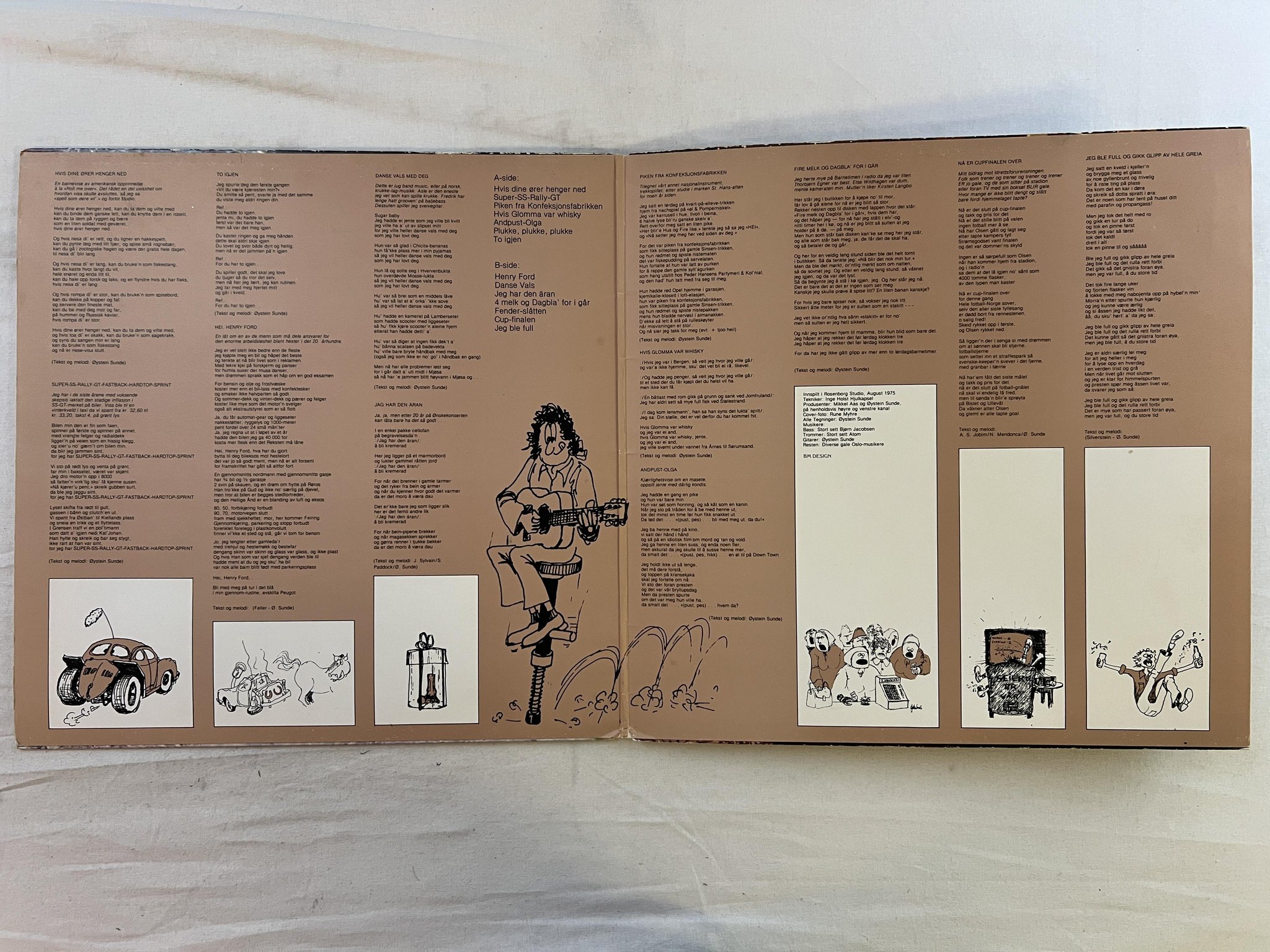 Omslagsbild för skivan ÖYSTEIN SUNDE Hurtbuller I Hvit Saus LP -75 Swe PHILIPS 6317 035