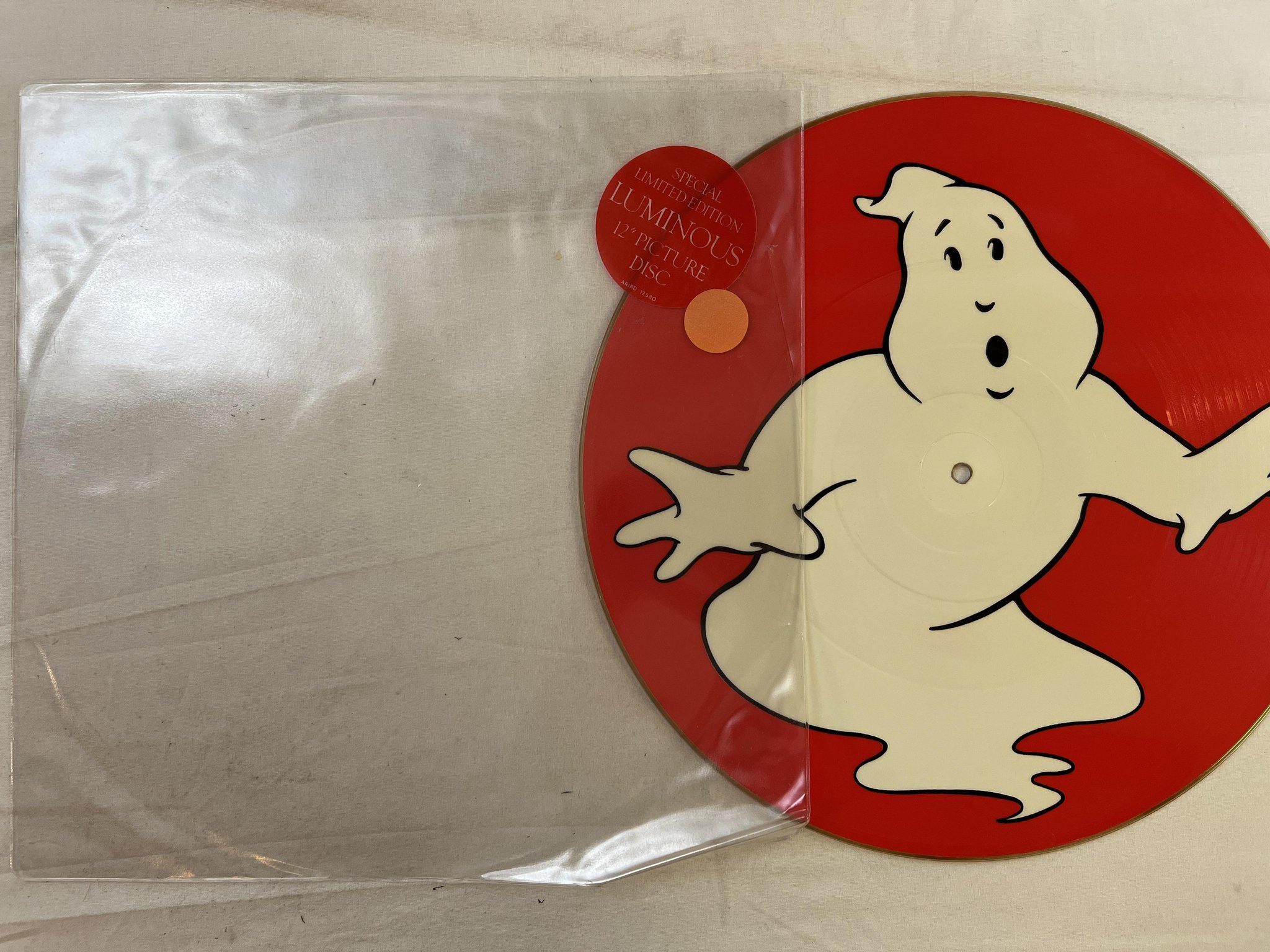 Omslagsbild för skivan RAY PARKER JR. ghostbusters 12" PICTURE DISC -84 UK ARISTA ARIPD 12580