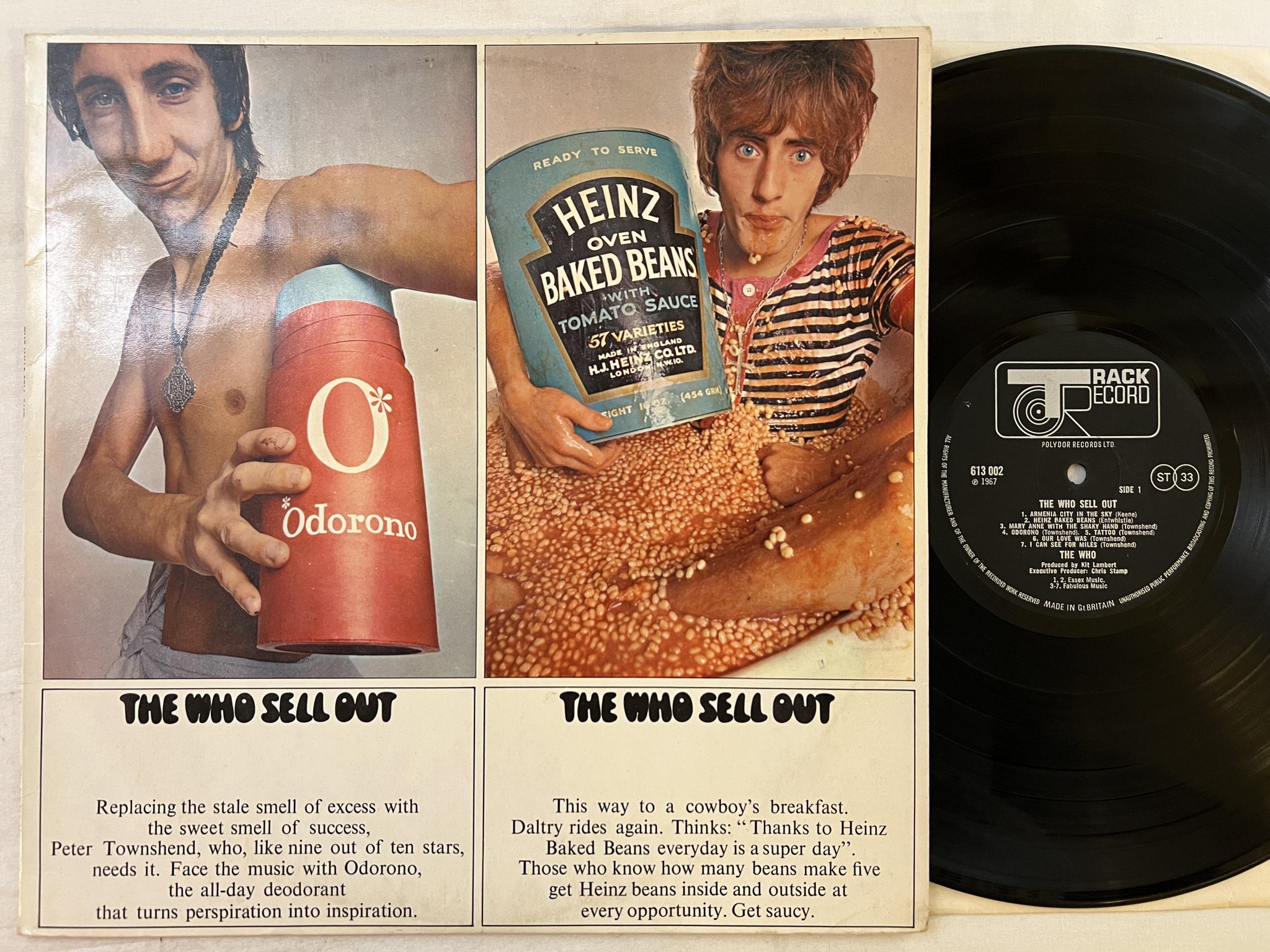 Omslagsbild för skivan THE WHO sell out LP -67 UK TRACK 613 002