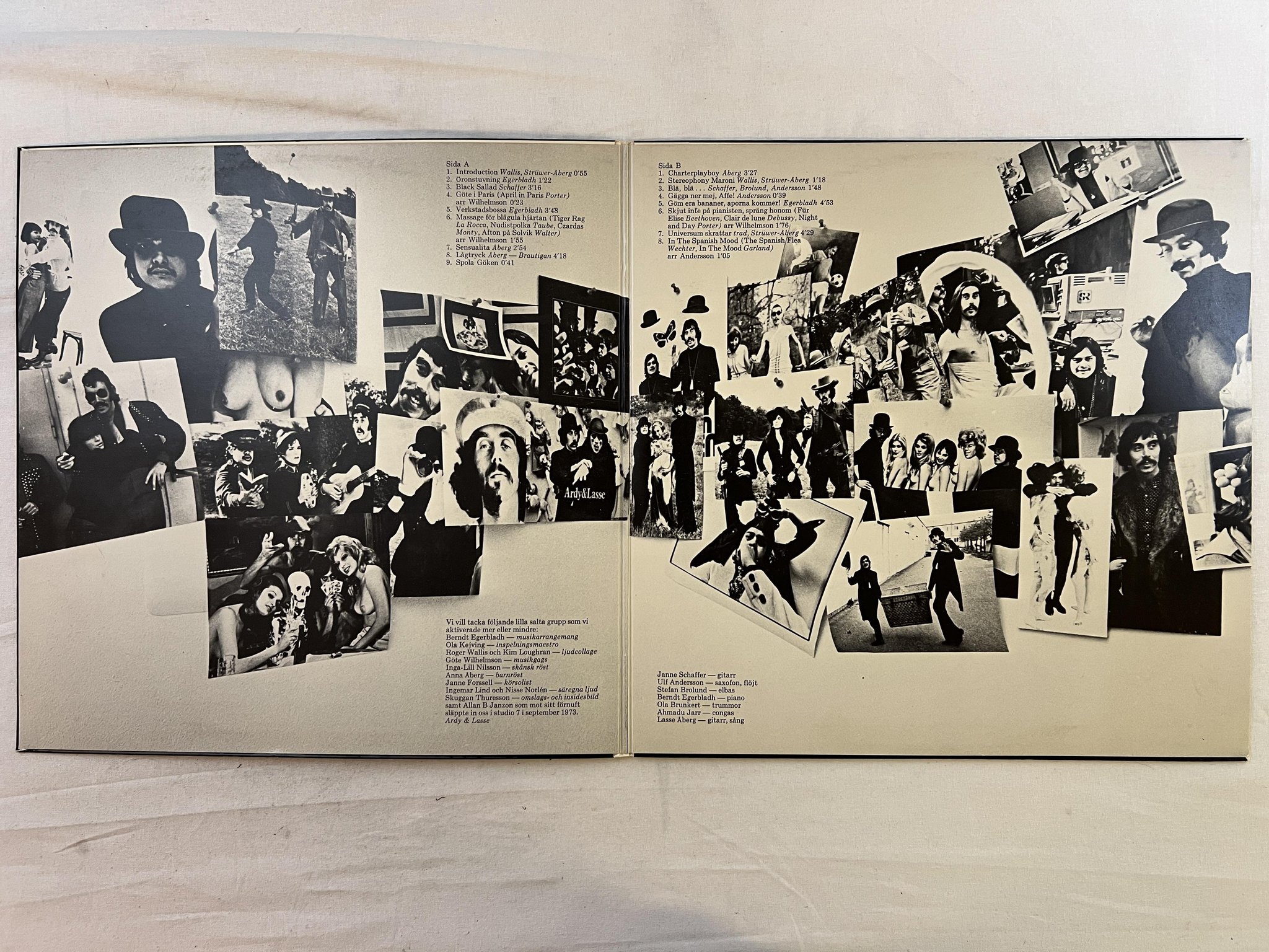 Omslagsbild för skivan ARDY & LASSE öronpaj LP -73 Swe SR RHLP 1209 ** SIGNED **