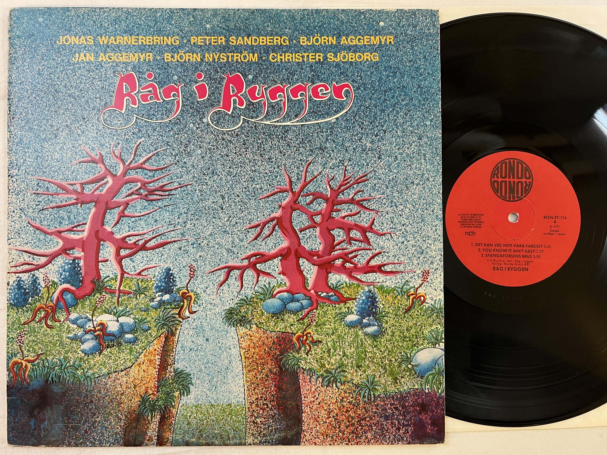 Omslagsbild för skivan RÅG I RYGGEN s/t LP -75 Swe RONDO RON-ST 114