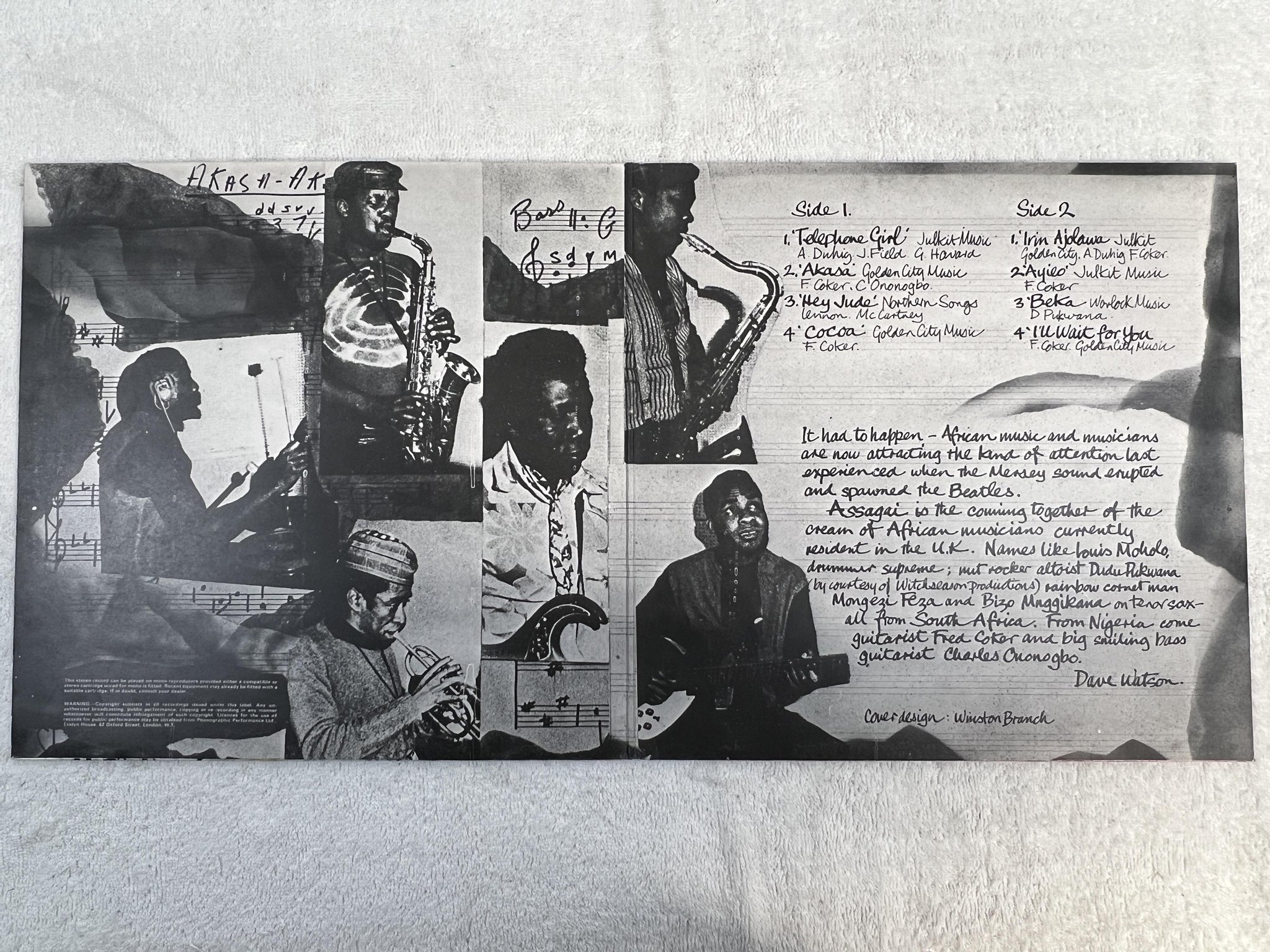 Omslagsbild för skivan ASSAGAI s/t LP -71 UK VERTIGO 6360 030 *** RARE AFROBEAT / PROG ***