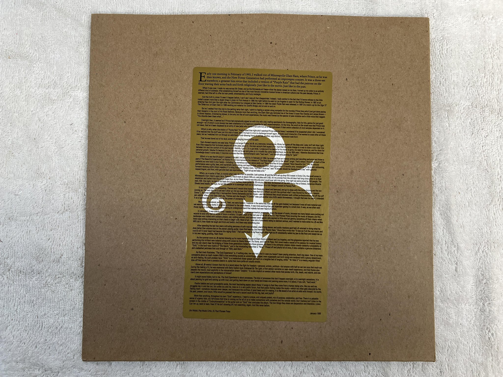 Omslagsbild för skivan PRINCE the gold experience 2xLP 2022 US Numbered #1552 RSD 2022