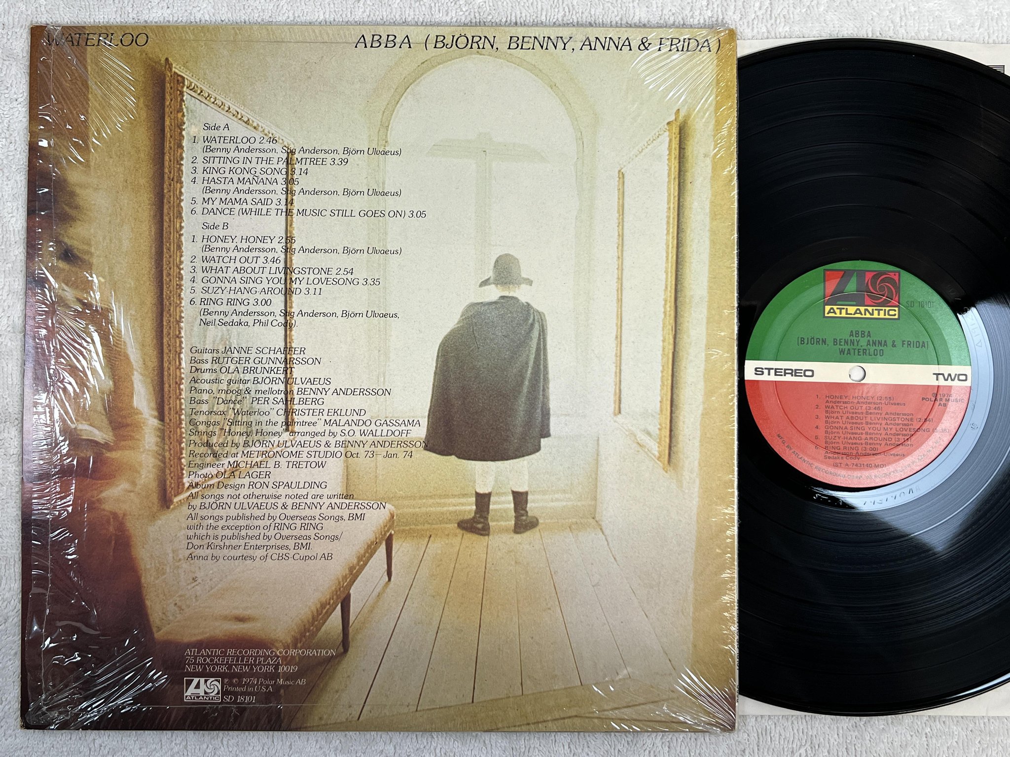 Omslagsbild för skivan ABBA waterloo LP -74 US ATLANTIC SD 18101