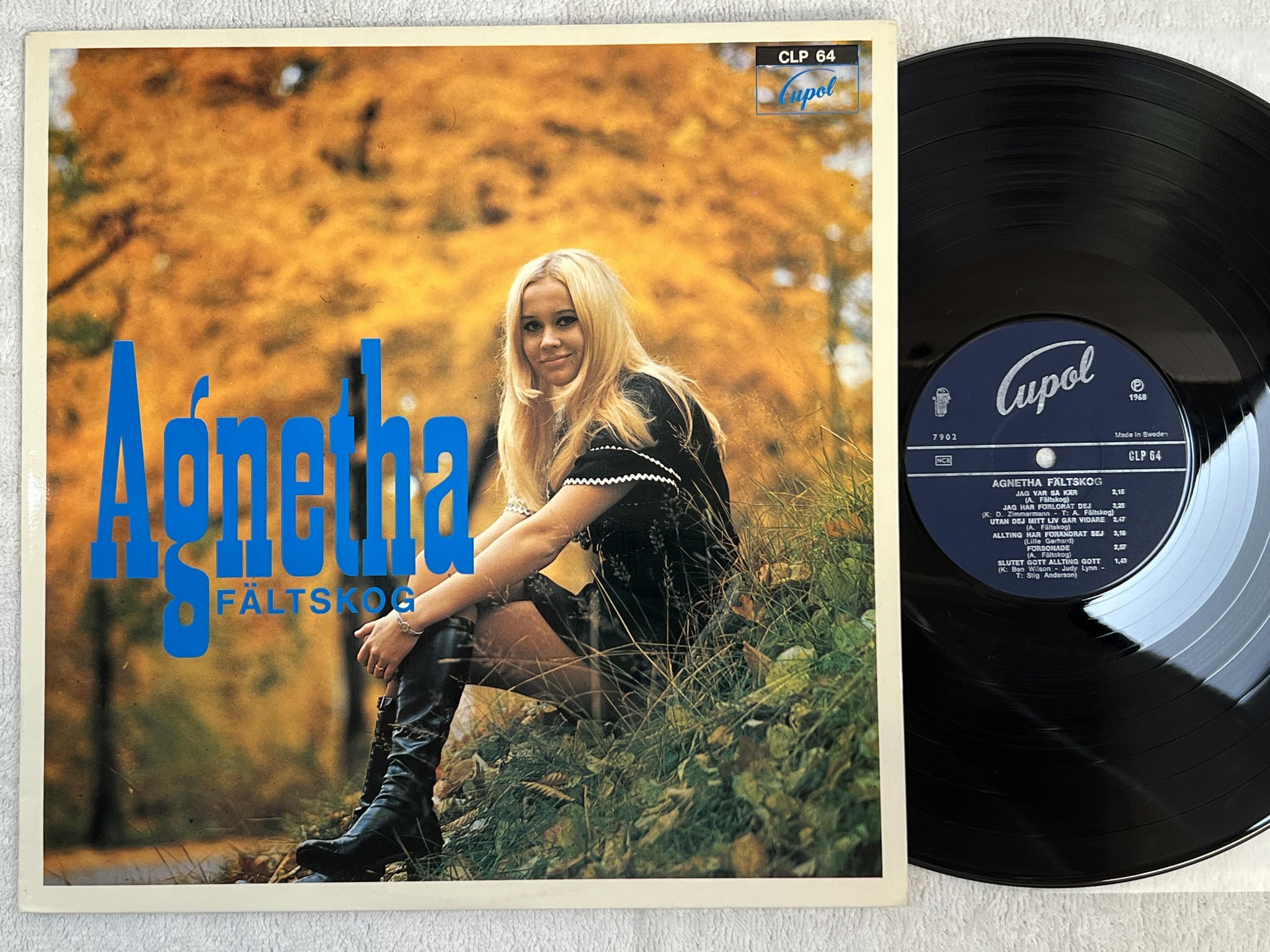 Omslagsbild för skivan AGNETHA FÄLTSKOG s/t LP -68 Swe CUPOL CLP 64