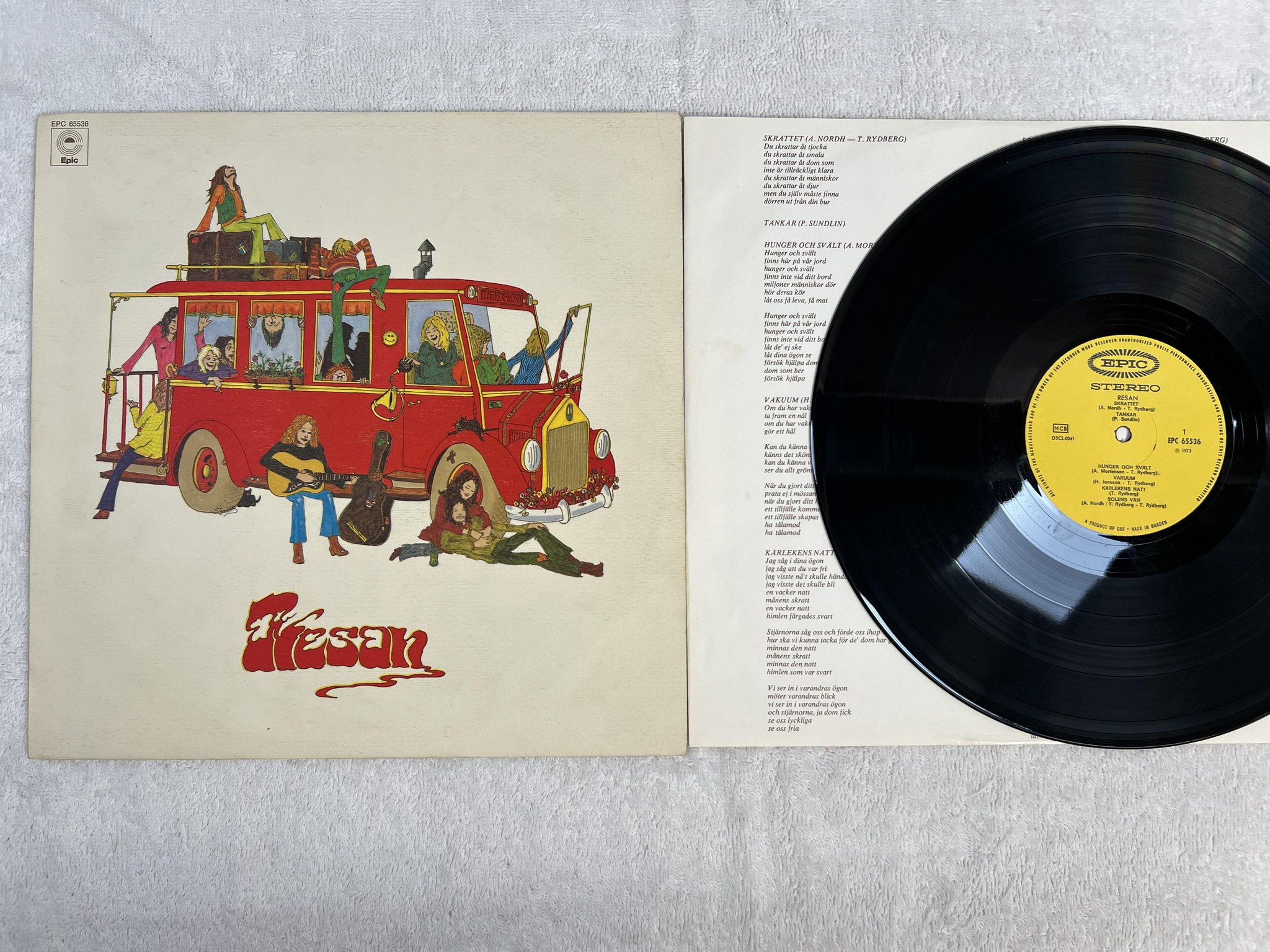 Omslagsbild för skivan RESAN s/t LP -73 Swe EPIC EPC 65536 *** VERY RARE SWEDISH PROG ***
