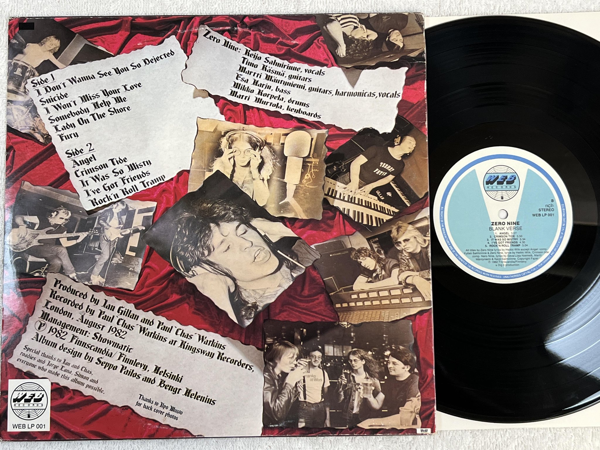 Omslagsbild för skivan ZERO NINE blank verse LP -82 Swe WEB LP 001