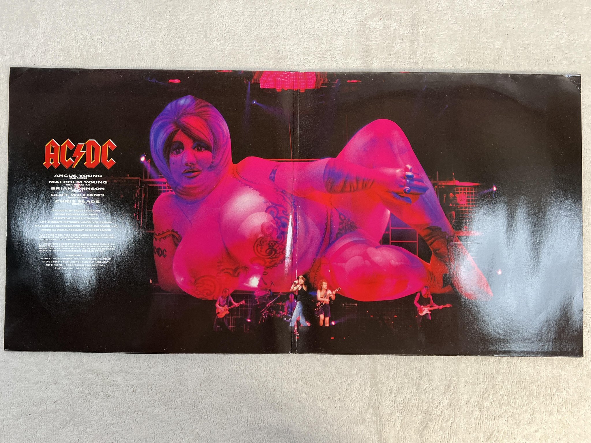 Omslagsbild för skivan AC/DC live 2xLP -92 Ger ATCO 7567-92212-1