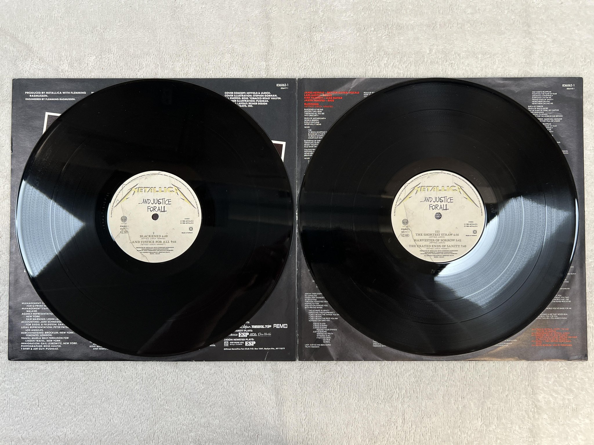 Omslagsbild för skivan METALLICA ...and justice for all 2xLP -88 VERTIGO 836062-1