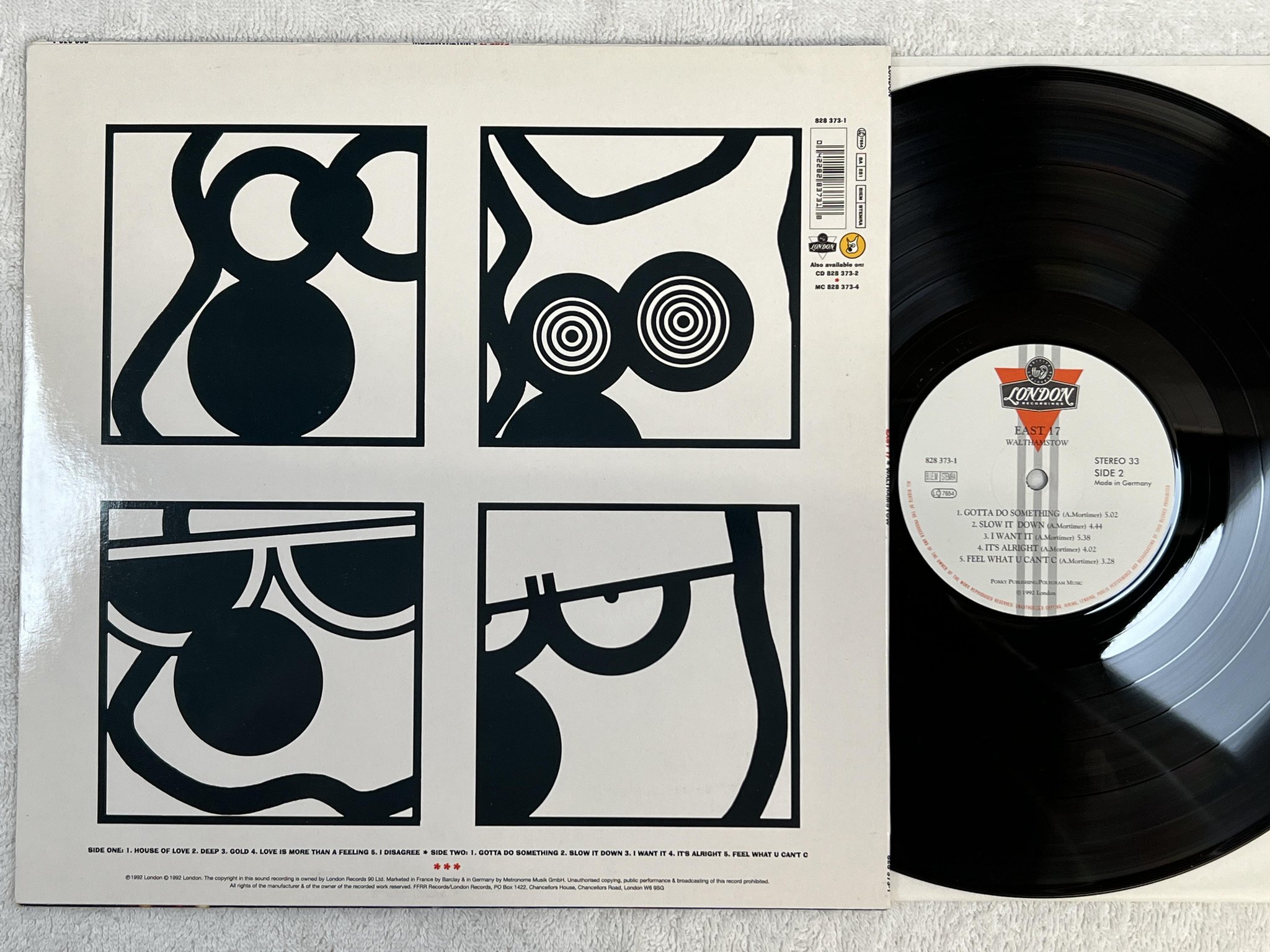 Omslagsbild för skivan EAST 17 Walthamstow LP -92 EU LONDON 828 373-1