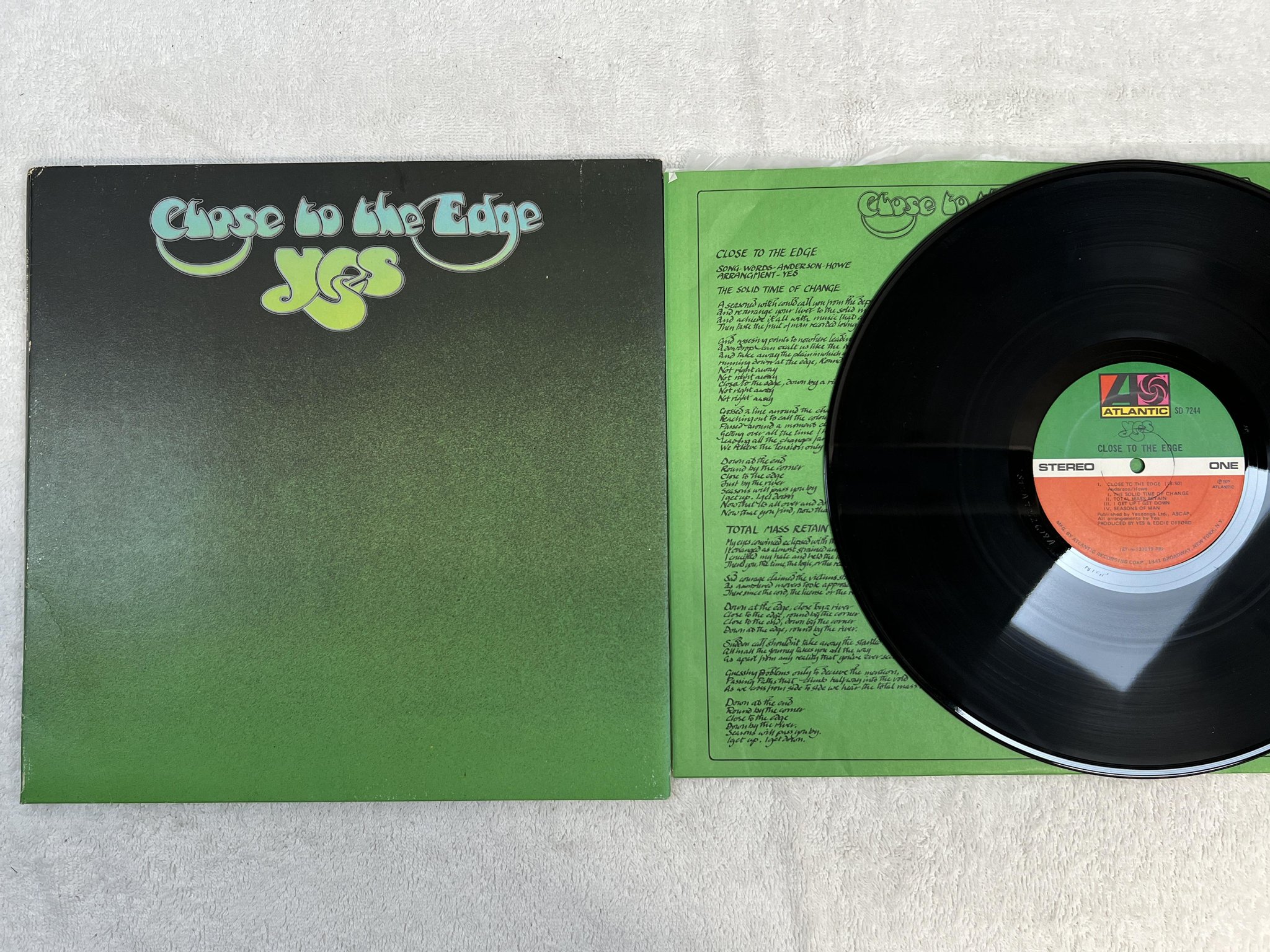Omslagsbild för skivan YES close to the edge LP -72 US ATLANTIC SD 7244