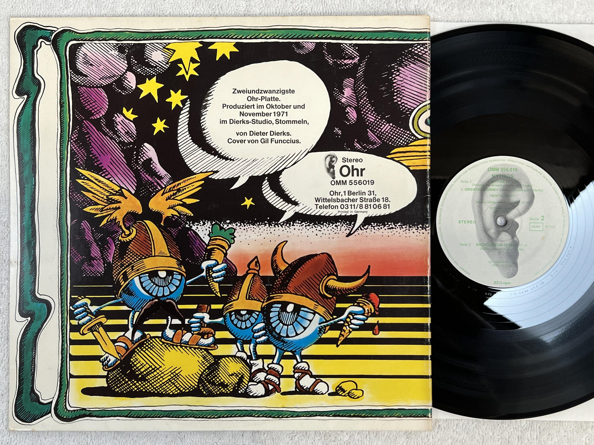 Omslagsbild för skivan MYTHOS s/t LP -72 Ger OHR OMM 556019 *** RARE KRAUTROCK ***