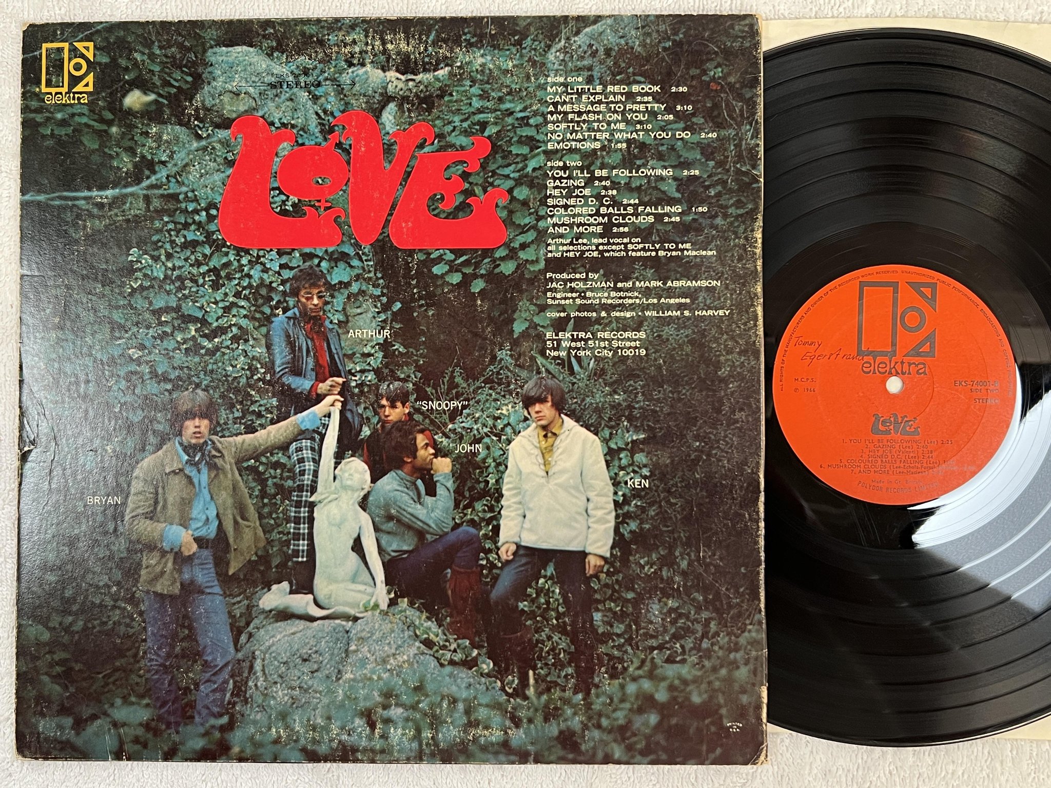 Omslagsbild för skivan LOVE s/t LP -66 UK ELEKTRA EKS 74001 ***** Classic *****