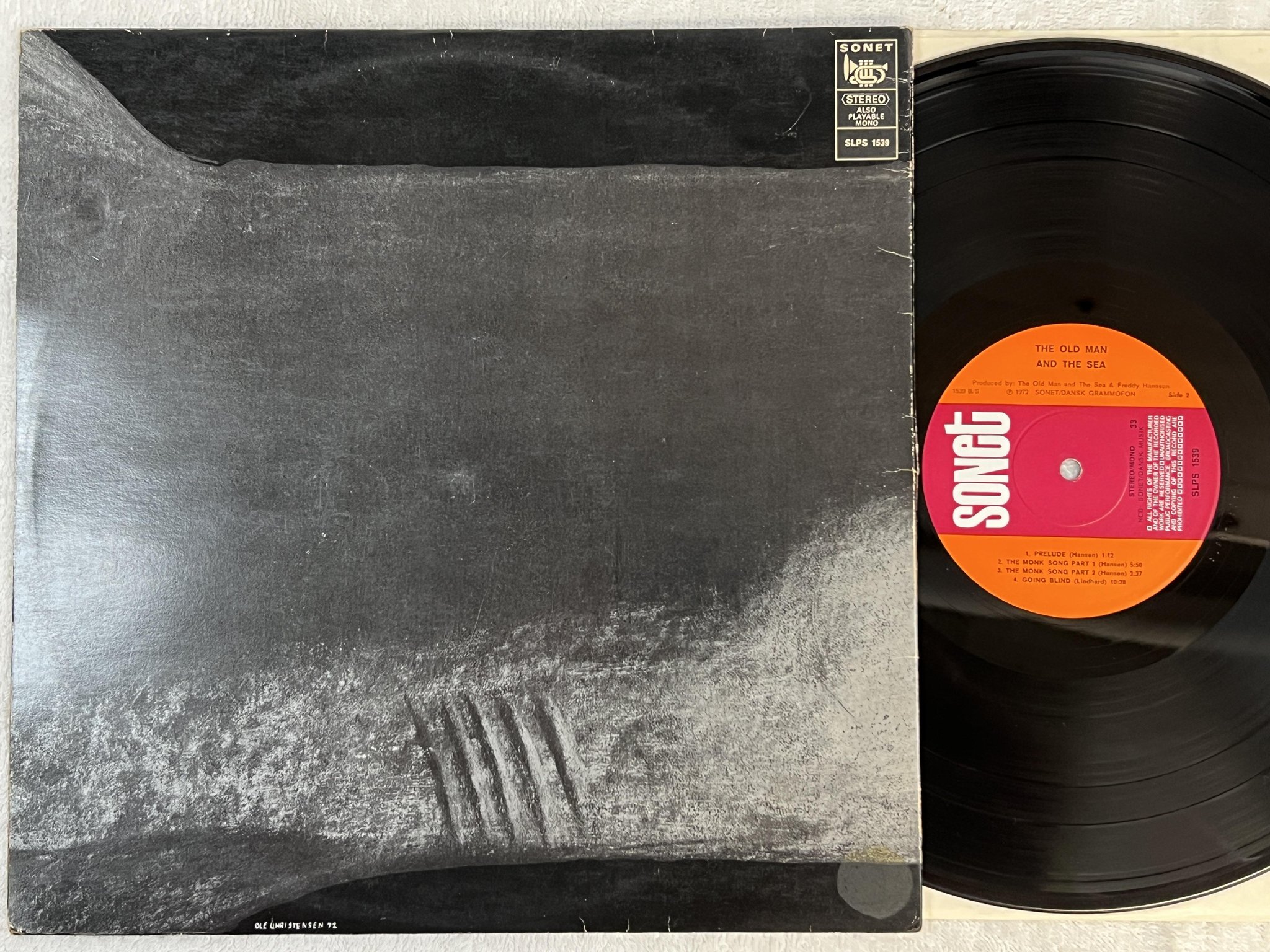 Omslagsbild för skivan THE OLD MAN & THE SEA s/t LP -72 Den SONET SLPS 1539 *** KILLER RARE PROG ***