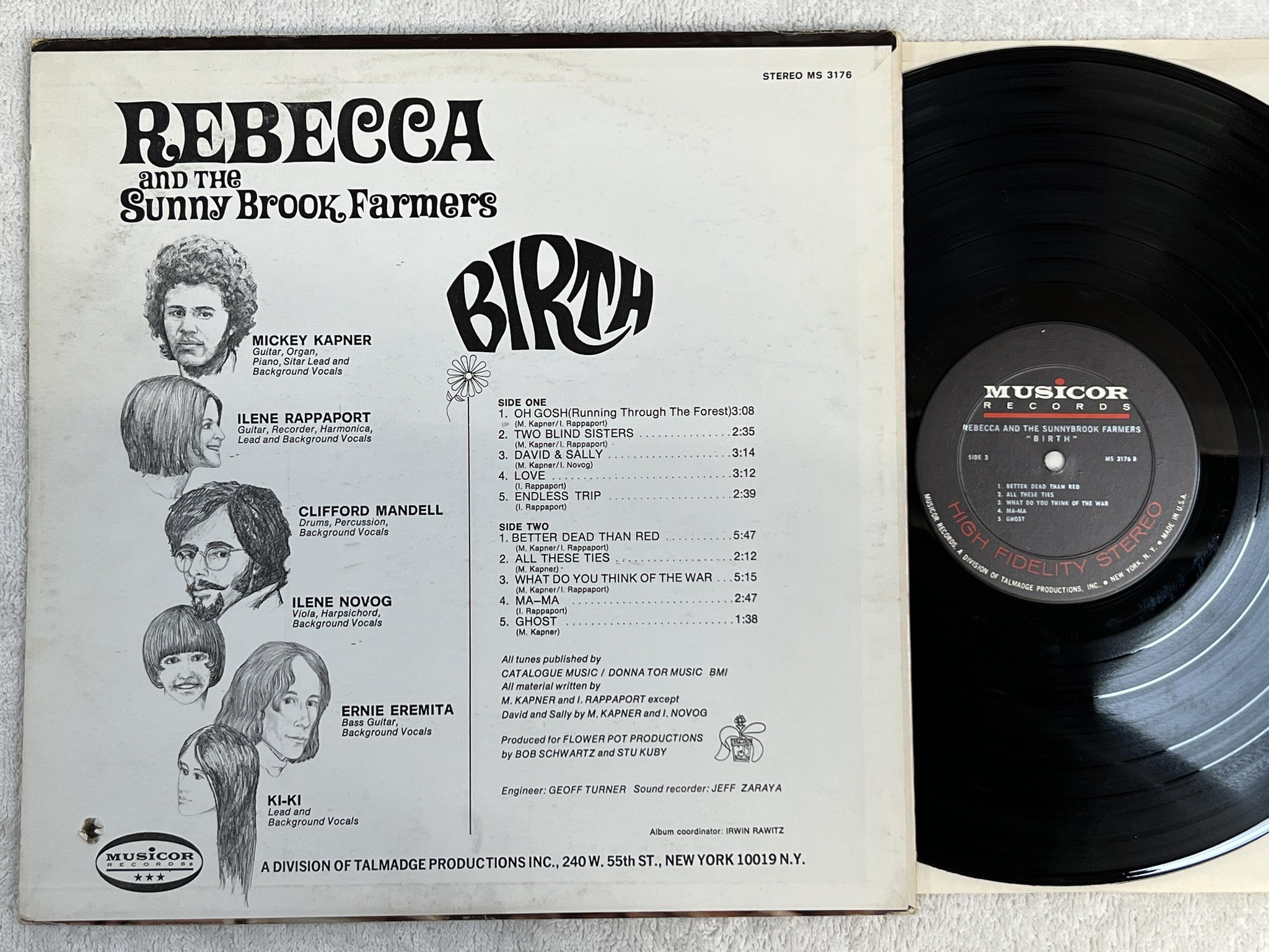 Omslagsbild för skivan REBECCA birth LP -69 US MUSICOR MS 3176 *** great album ***