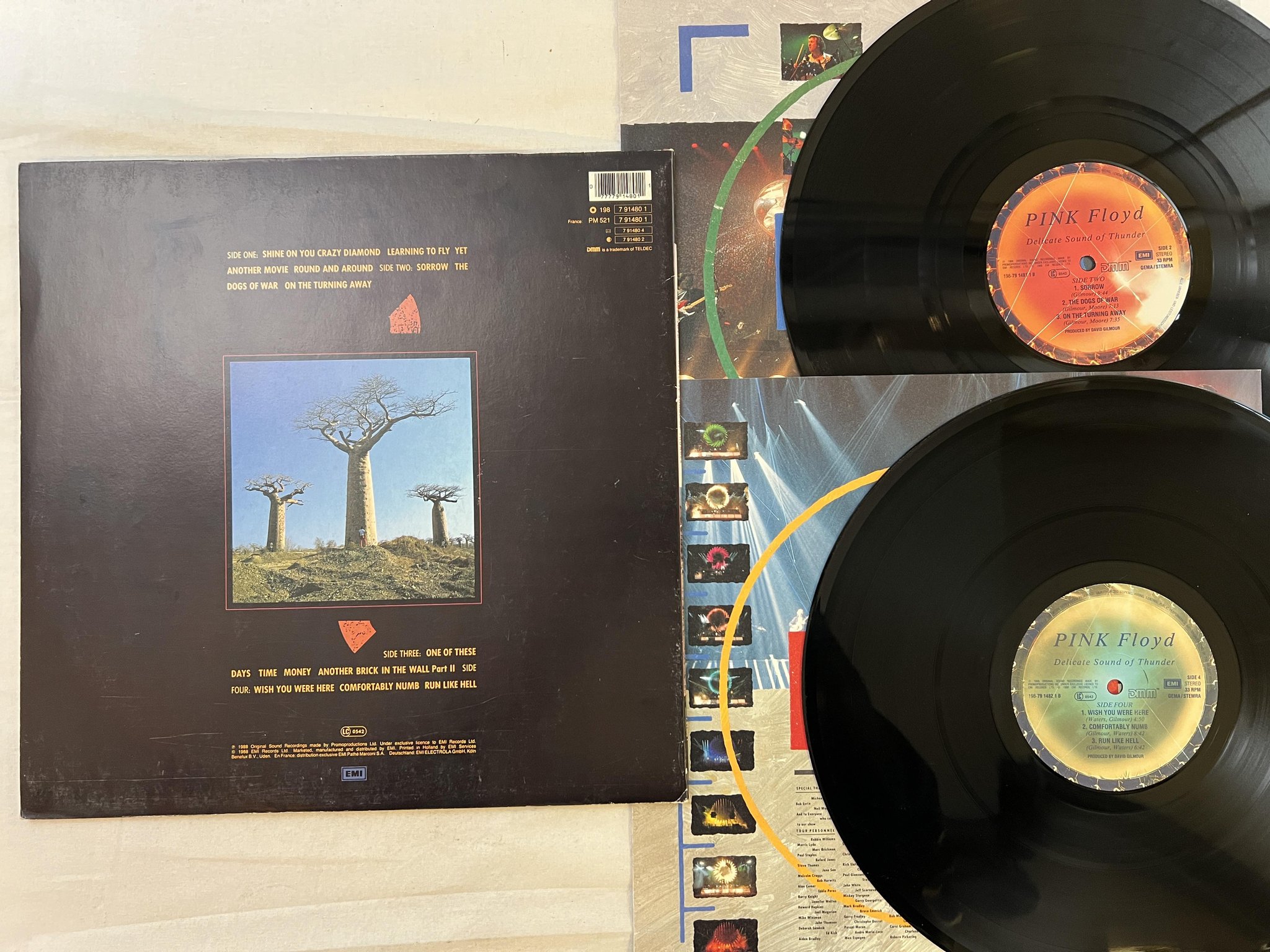 Omslagsbild för skivan PINK FLOYD delicate sound of thunder 2xLP -88 EMI 198-7 91480 1