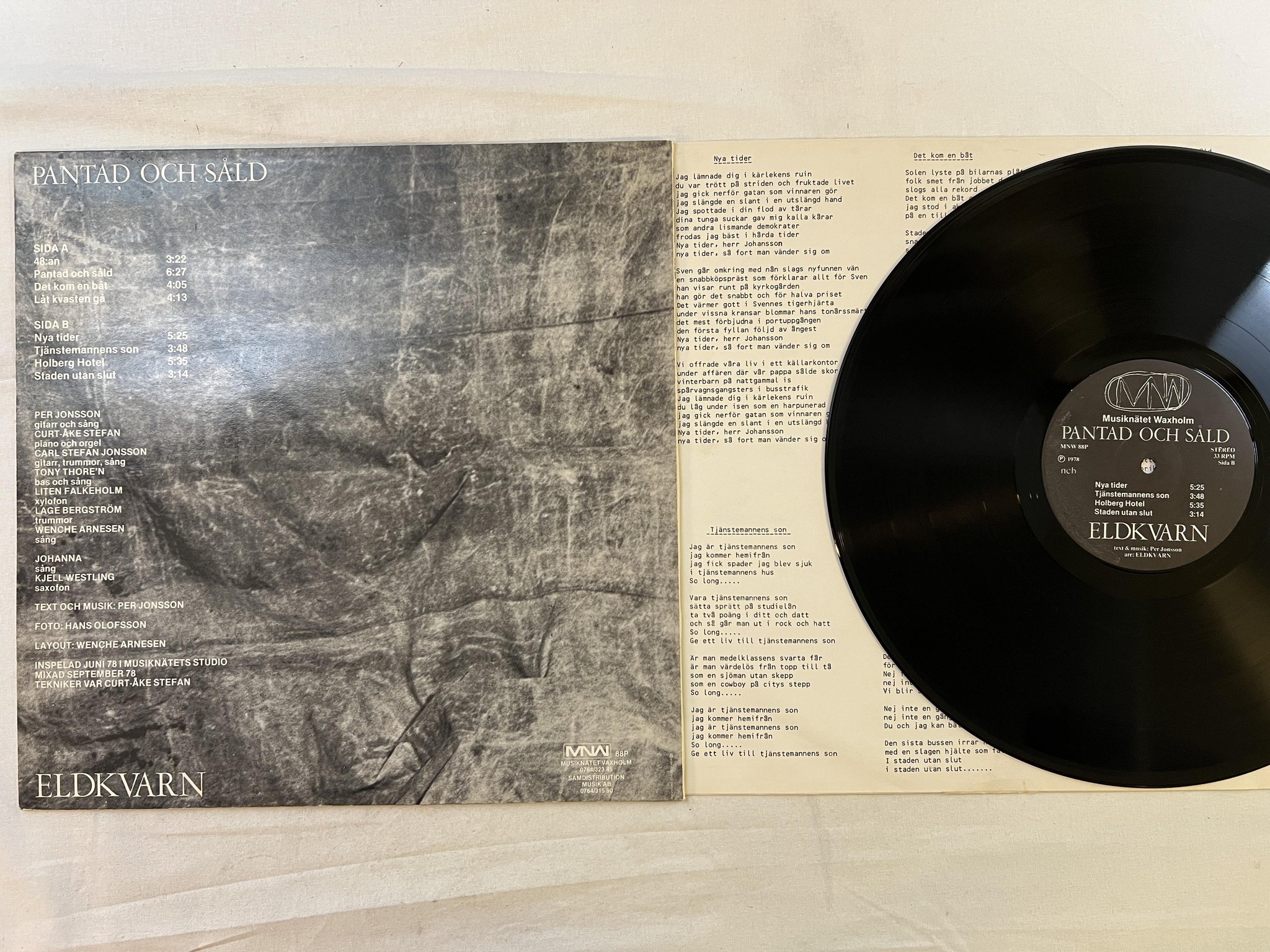 Omslagsbild för skivan ELDKVARN pantad och såld LP -78 Swe MNW 88P
