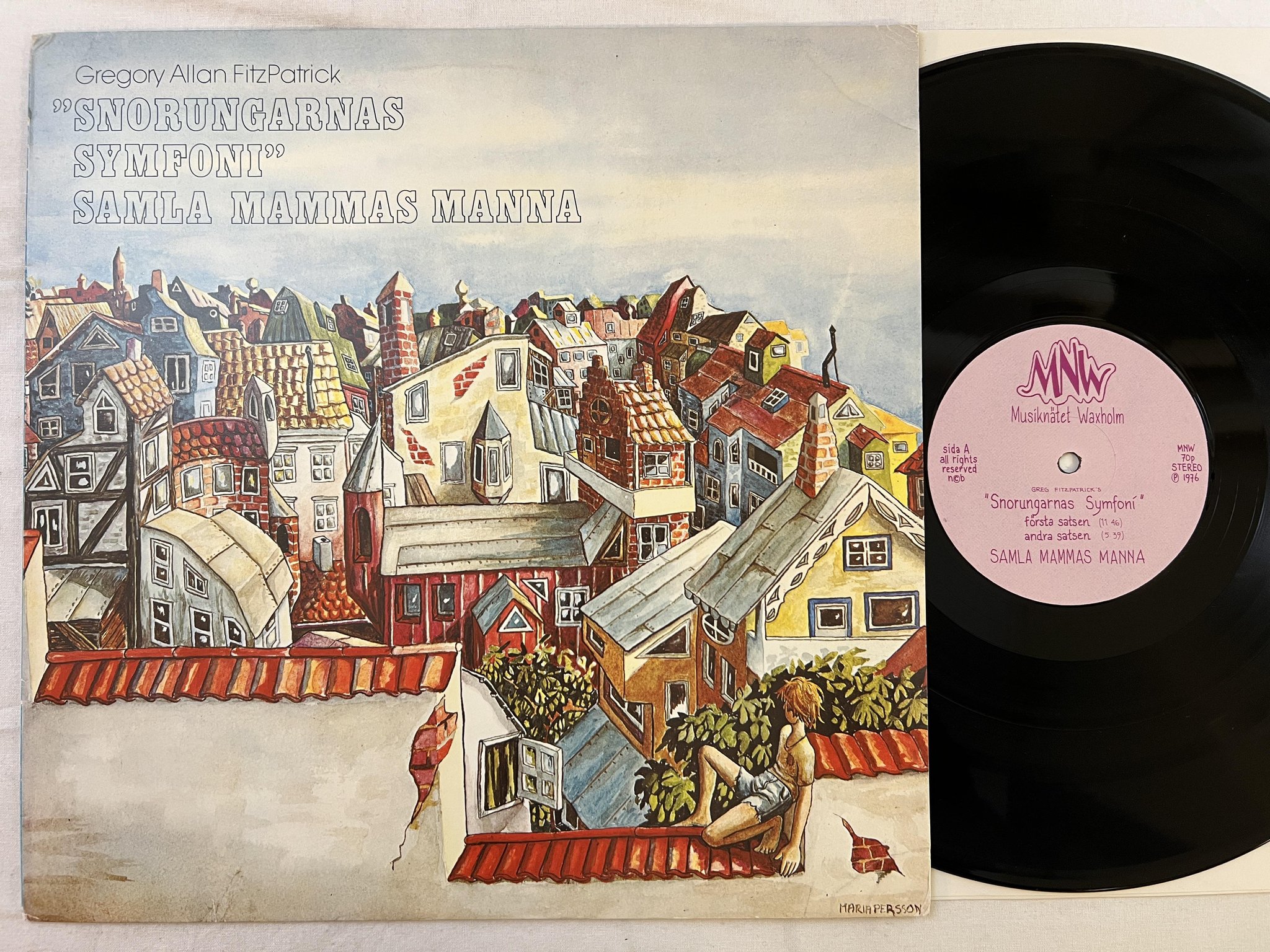 Omslagsbild för skivan SAMLA MAMMAS MANNA snorungarnas symphoni LP -76 Swe MNW 70P