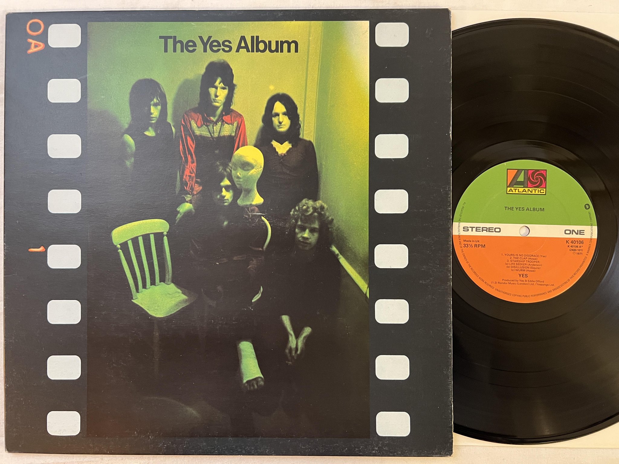 Omslagsbild för skivan YES the yes album LP UK ATLANTIC K 40106