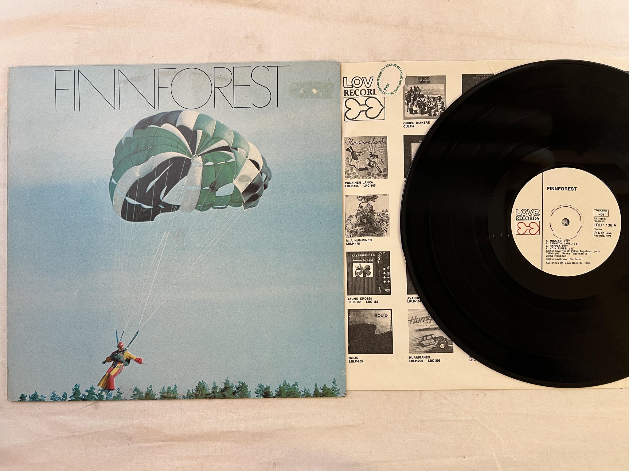 Omslagsbild för skivan FINNFOREST s/t LP -75 Finland LOVE LRLP 136 *** PROG JAZZ ***