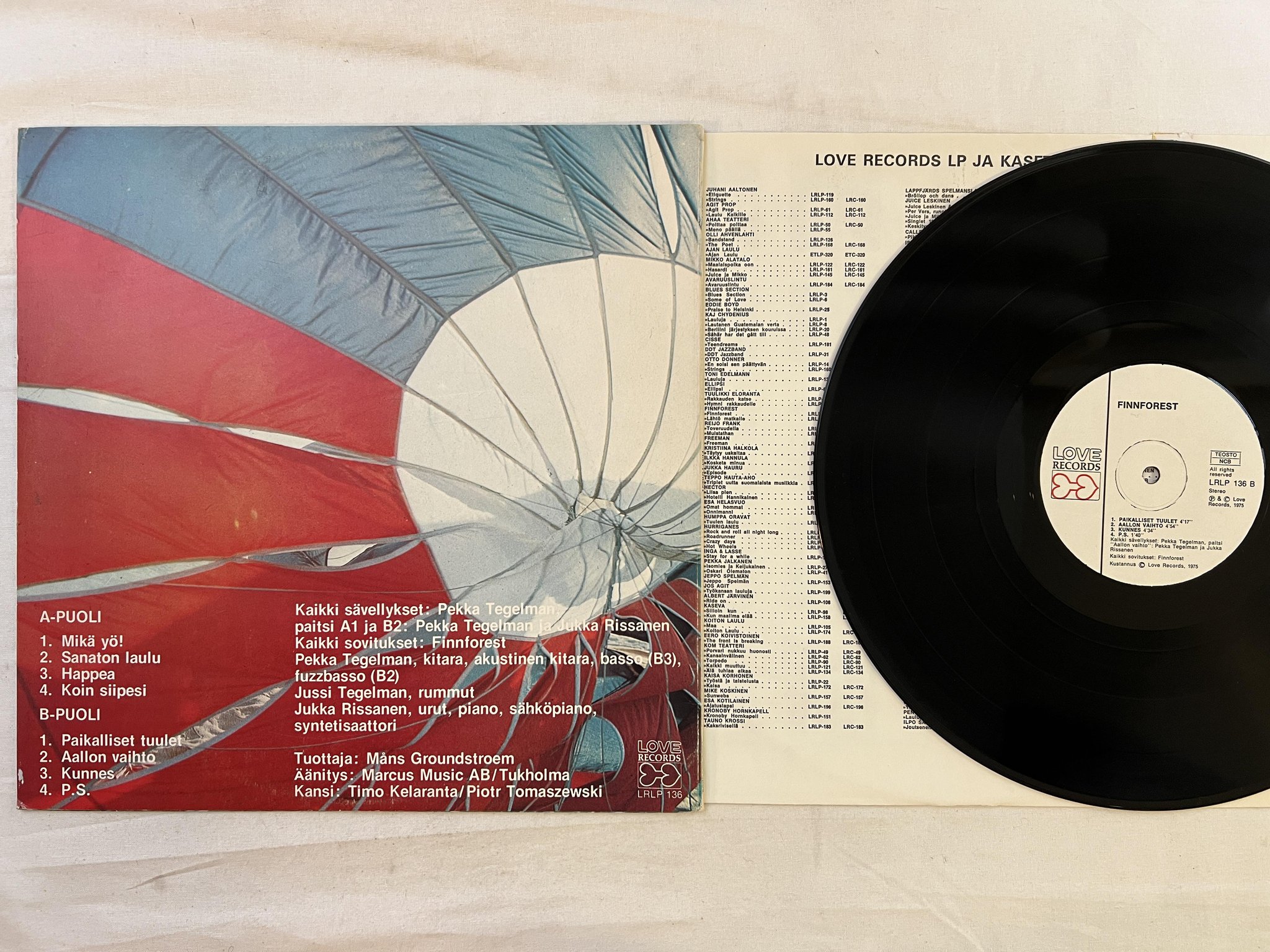 Omslagsbild för skivan FINNFOREST s/t LP -75 Finland LOVE LRLP 136 *** PROG JAZZ ***