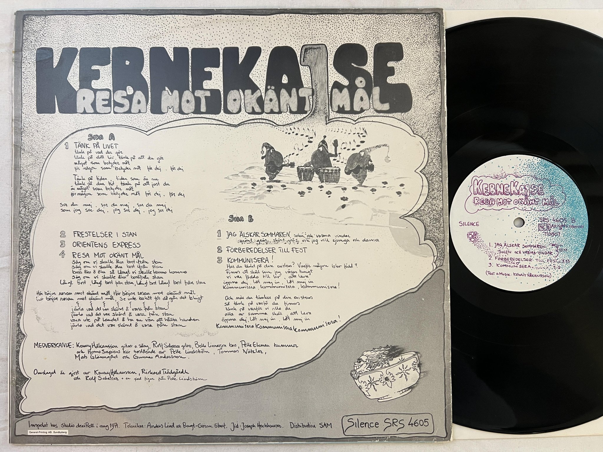 Omslagsbild för skivan KEBNEKAJSE resa mot okänt mål LP -71 SILENCE SRS 4605