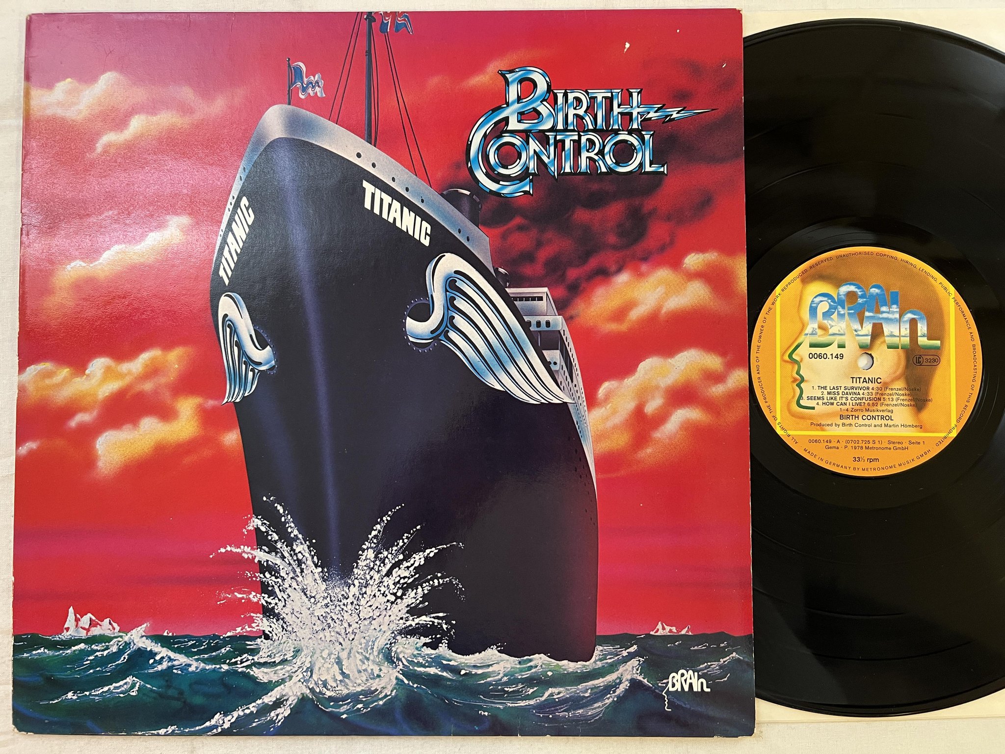 Omslagsbild för skivan BIRTH CONTROL Titanic LP -78 Ger BRAIN 0060.149
