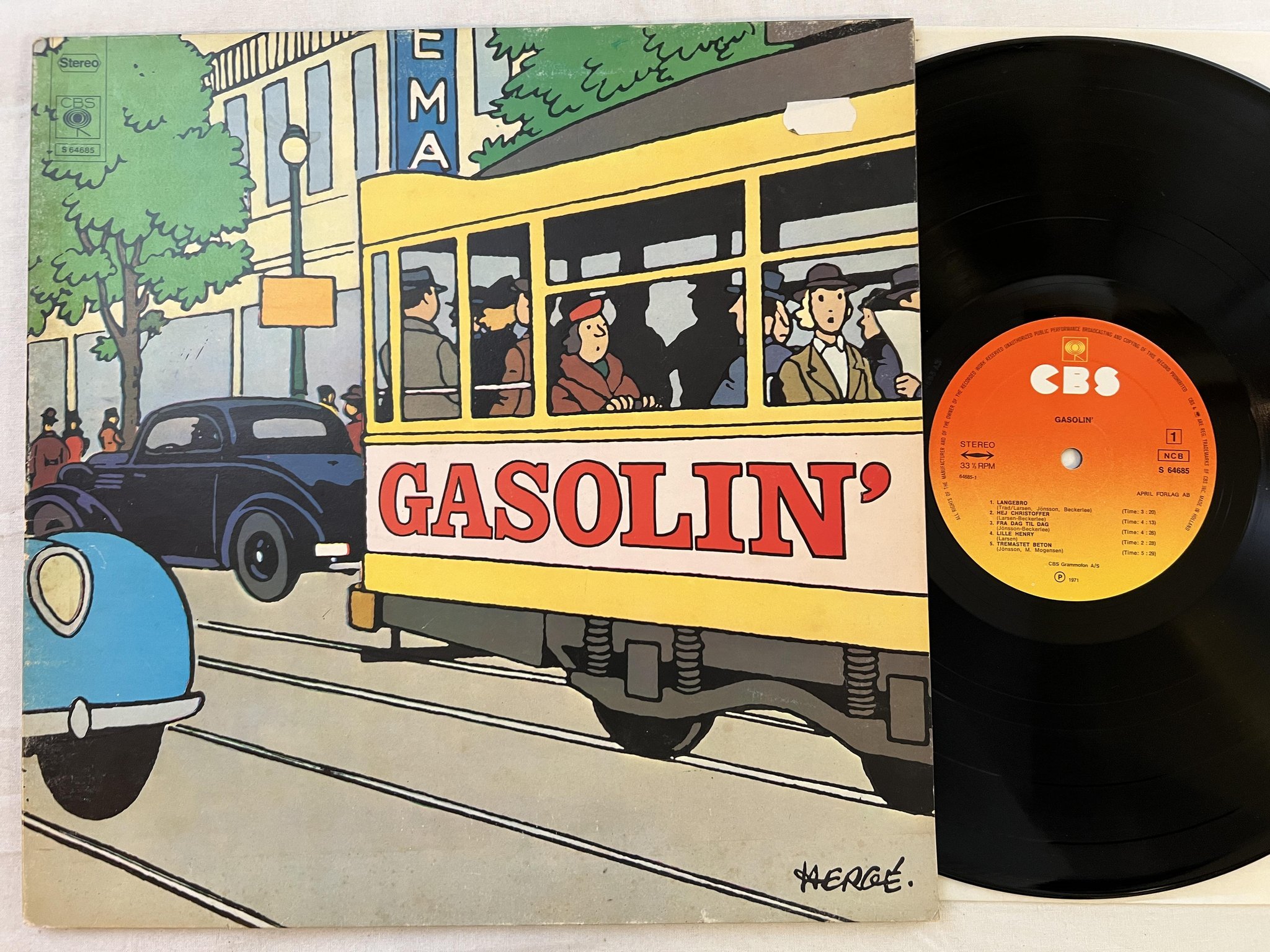 Omslagsbild för skivan GASOLIN' s/t LP re Hol CBS S 64685