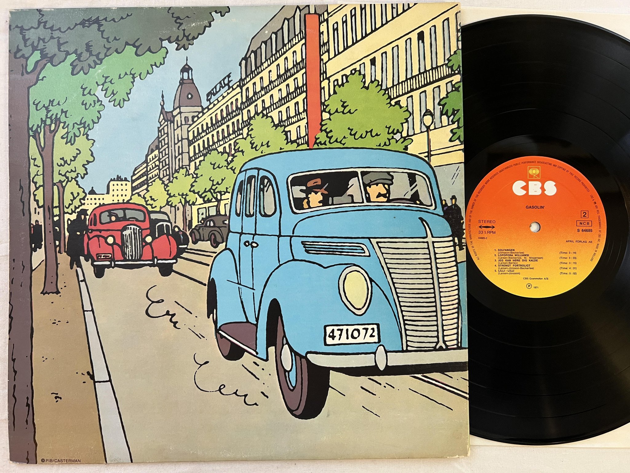 Omslagsbild för skivan GASOLIN' s/t LP re Hol CBS S 64685