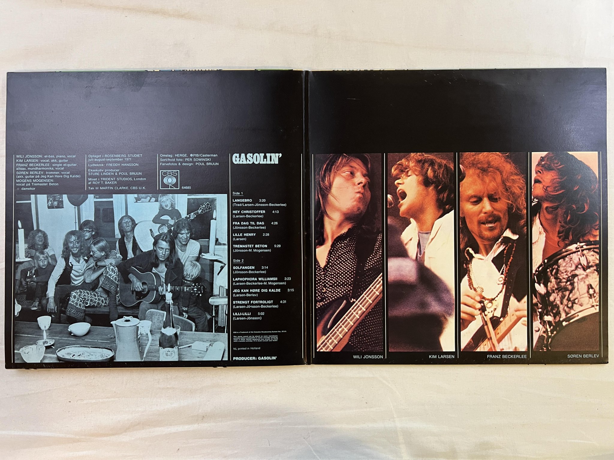 Omslagsbild för skivan GASOLIN' s/t LP re Hol CBS S 64685