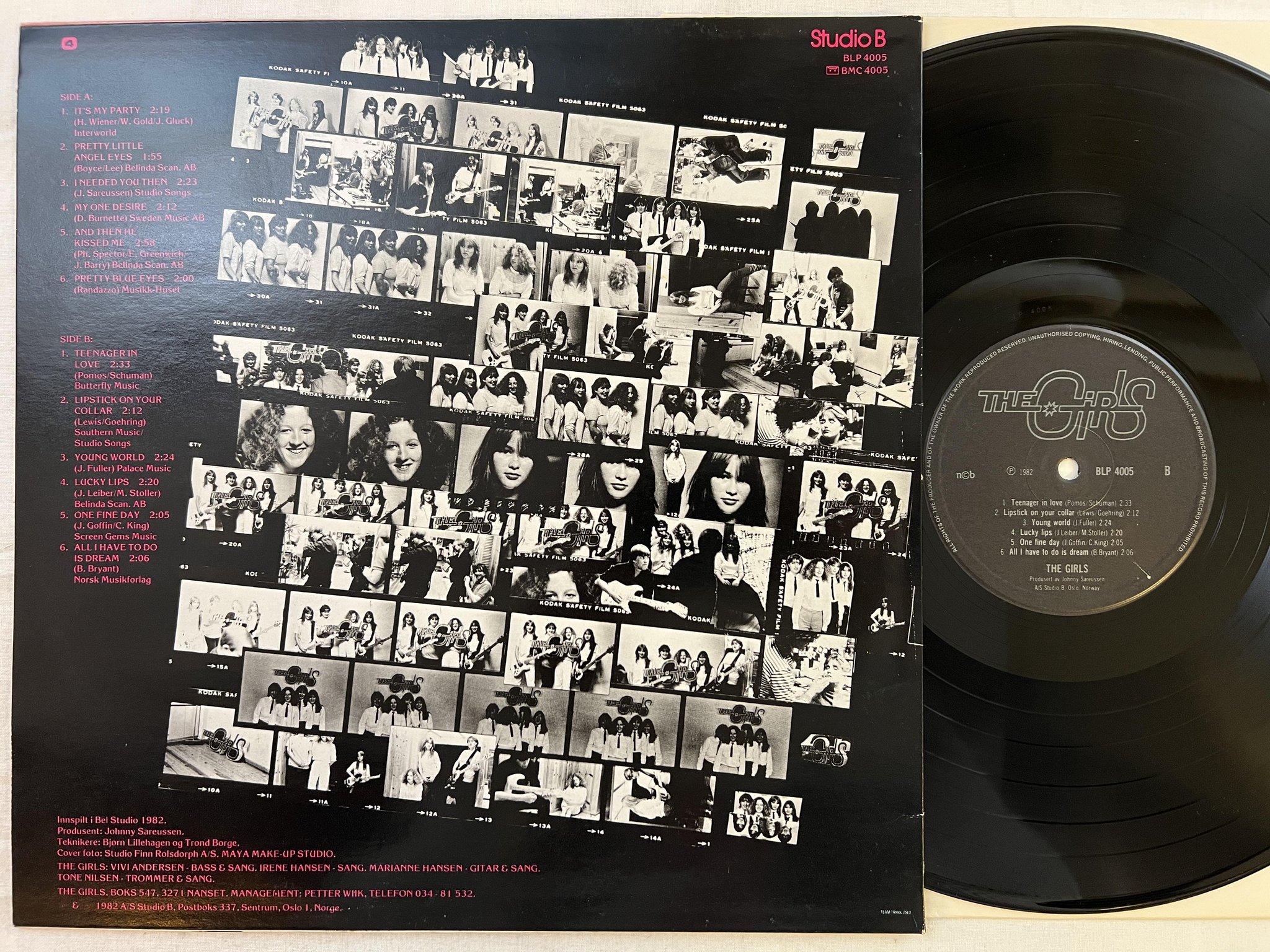 Omslagsbild för skivan THE GIRLS s/t LP -82 Norway STUDIO B BLP 4005