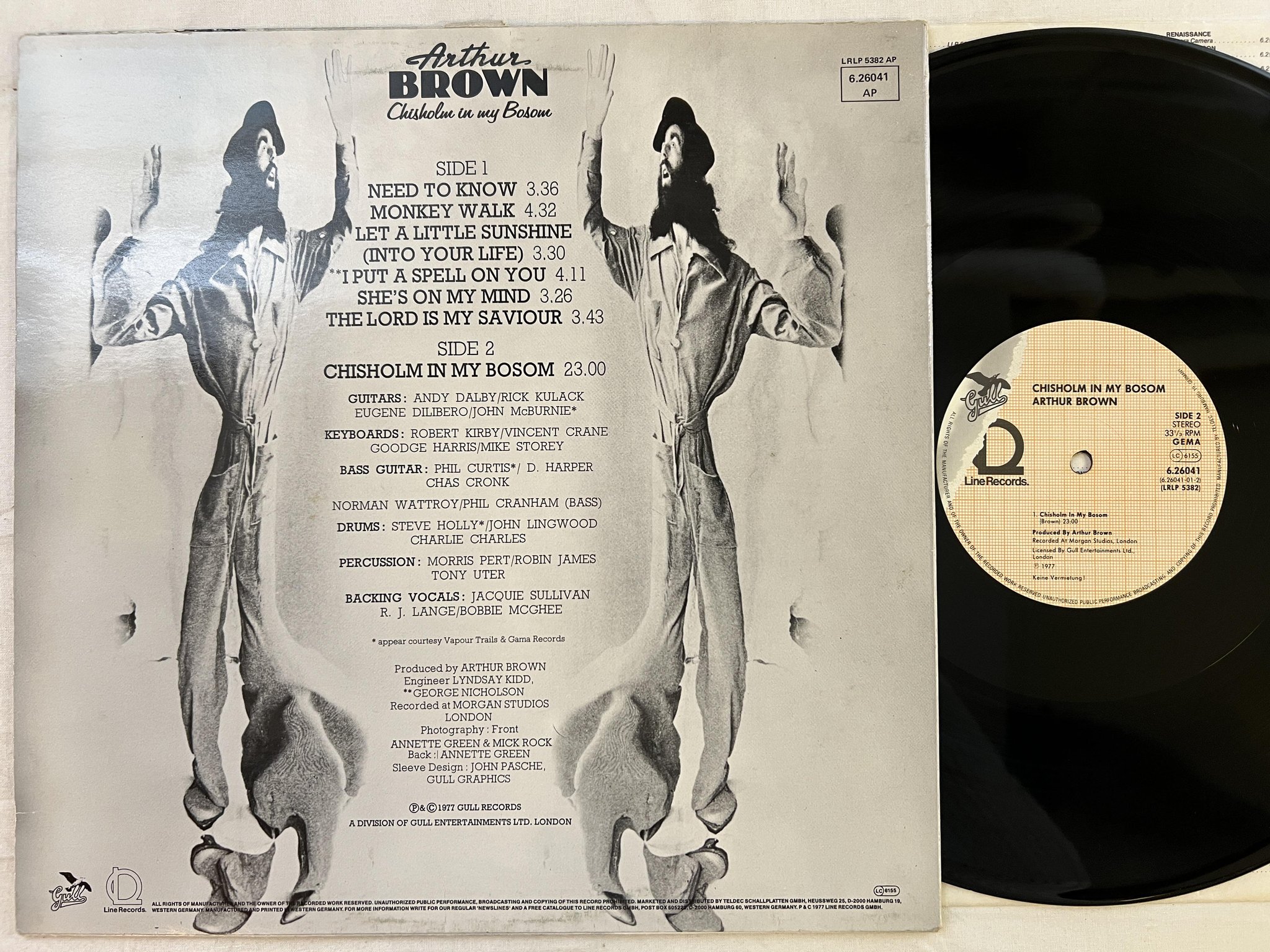 Omslagsbild för skivan ARTHUR BROWN chrisholm in my bosom LP Ger LINE 626041