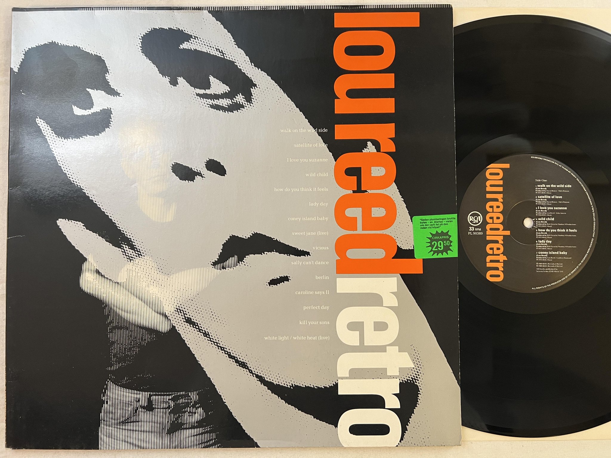 Omslagsbild för skivan LOU REED retro LP -89 RCA PL 90389