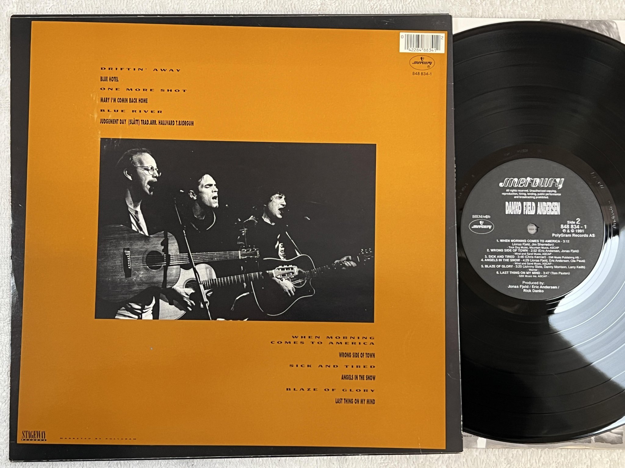 Omslagsbild för skivan DANKO FJELD ANDERSEN s/t LP -91 Norway MERCURY 848 834-1